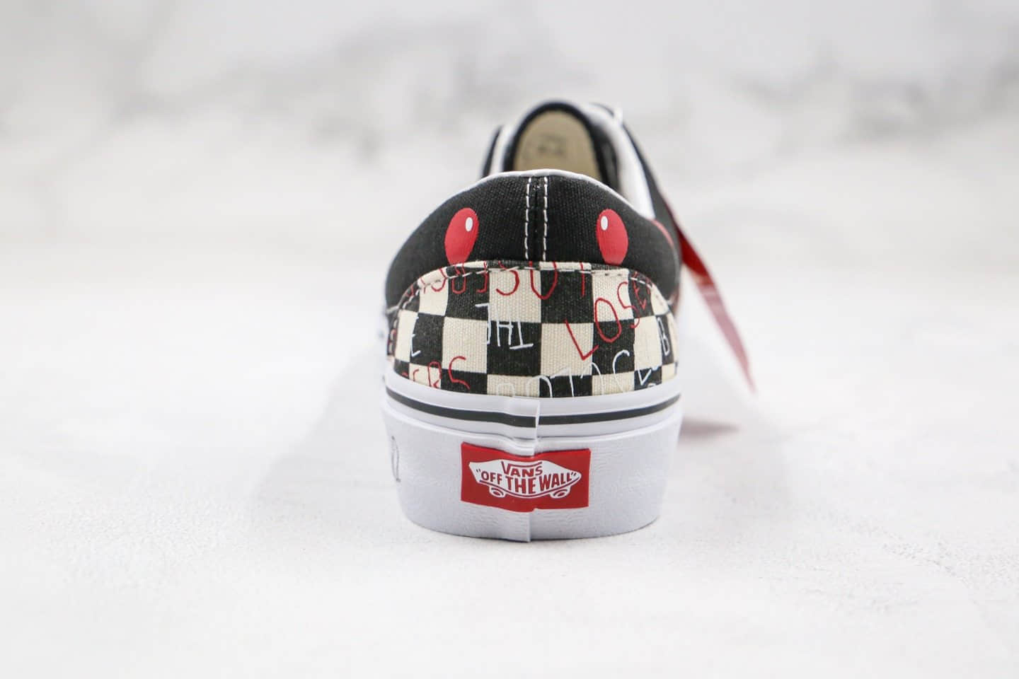 万斯Vans Style公司级版本低帮棋盘格子周杰伦气球情人节黑红色原楦头纸板打造 货号:VNOA2RR1YA3