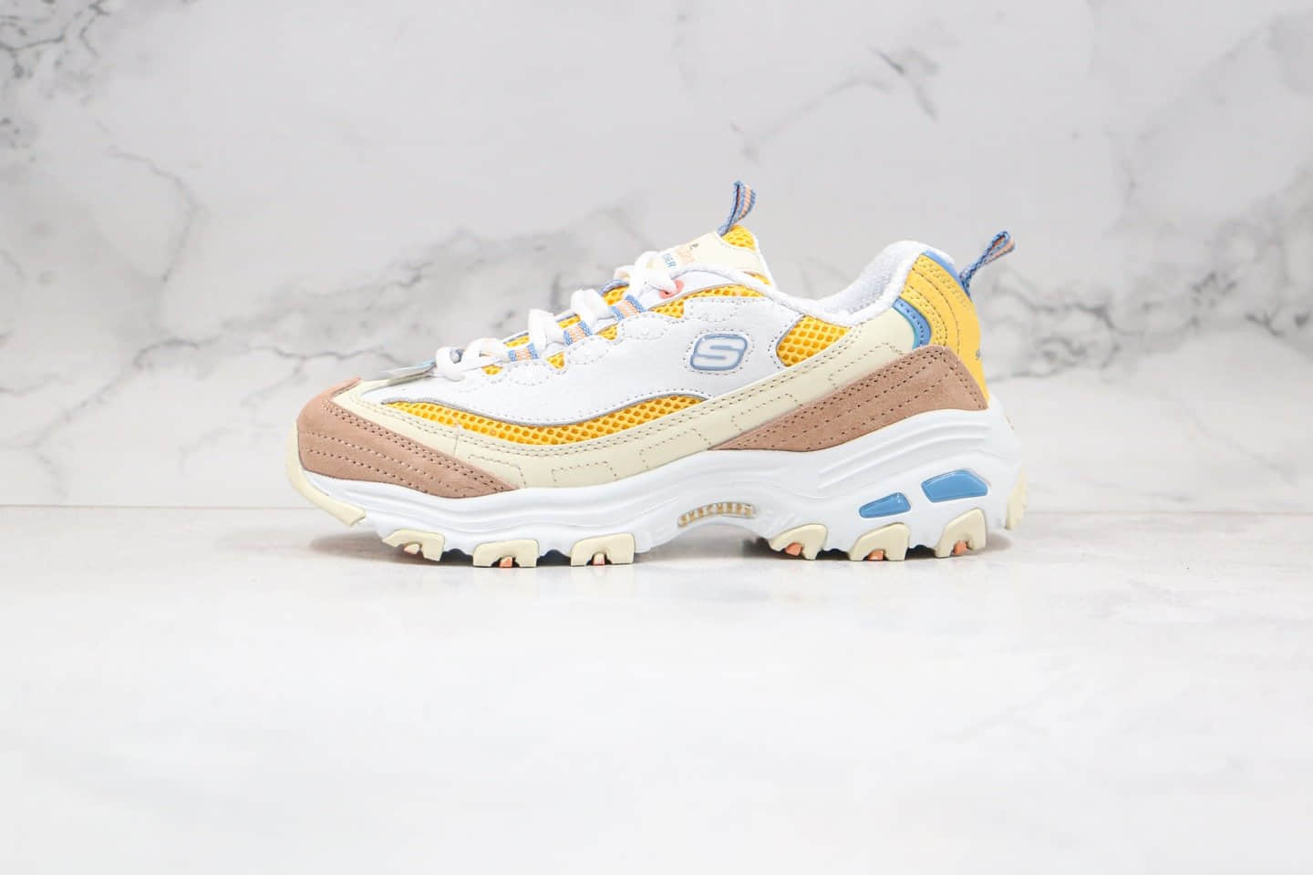 斯凯奇Skechers D'Lites SureThing公司级版本熊猫老爹鞋复古运动鞋白敏感内容原档案数据开发