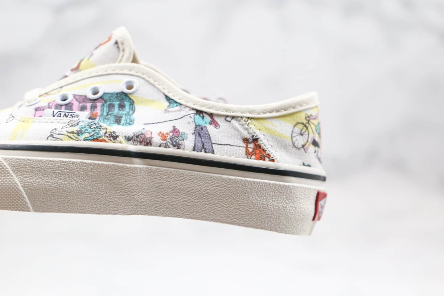 万斯Vans Kide Authentic Surf公司级版本基德联名板鞋水墨画敏感内容画印花白色原档案数据开发 货号:VN0A3MU6WOK