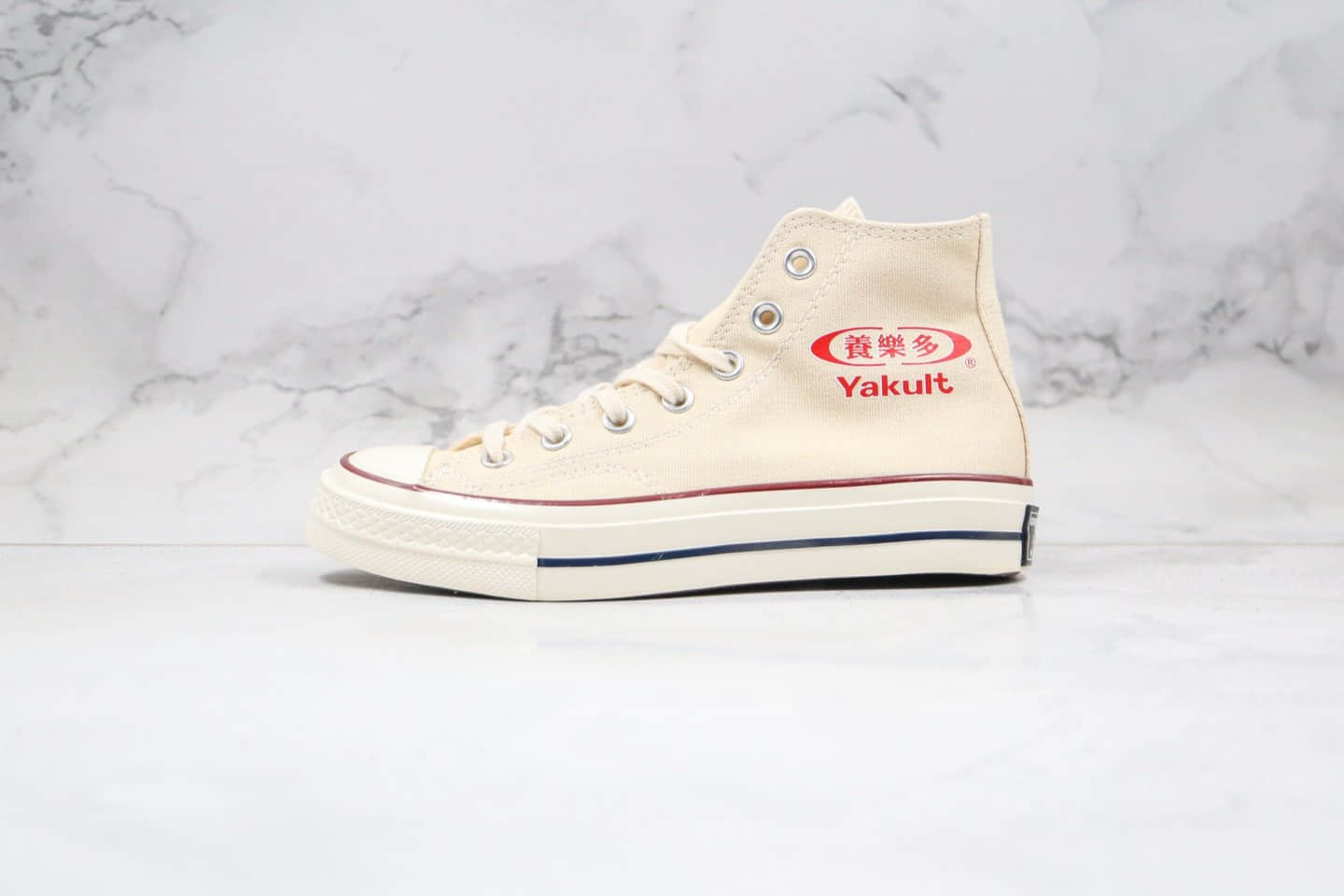 匡威Yakult x Converse 1970s公司级版本养乐多联名高帮帆布鞋原厂硫化工艺 (ID:46334) - 图片1