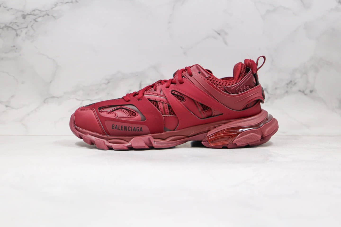 巴黎世家Balenciaga Sneaker Tess s.Gomma MAILLE WHITE ORANGE纯原版本复古老爹鞋3.0酒红色原档案数据开发原盒配件齐全
