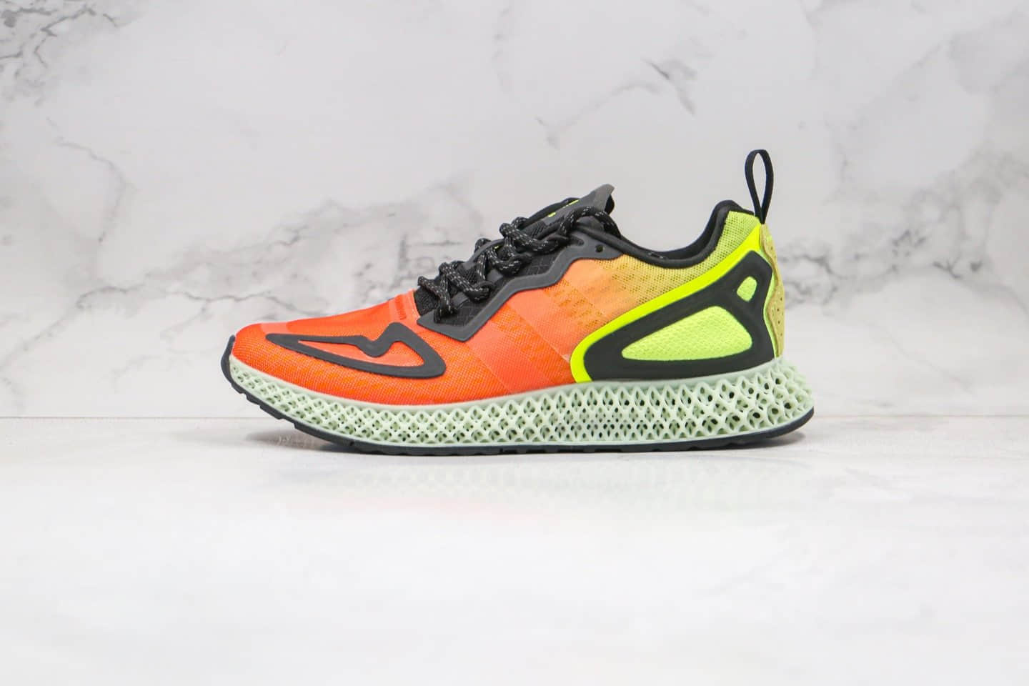 阿迪达斯adidas ZX 2K 4D Dash Green纯原版本复古4D运动鞋橙绿色原盒原标原档案数据开发 (ID:46771) - 图片1