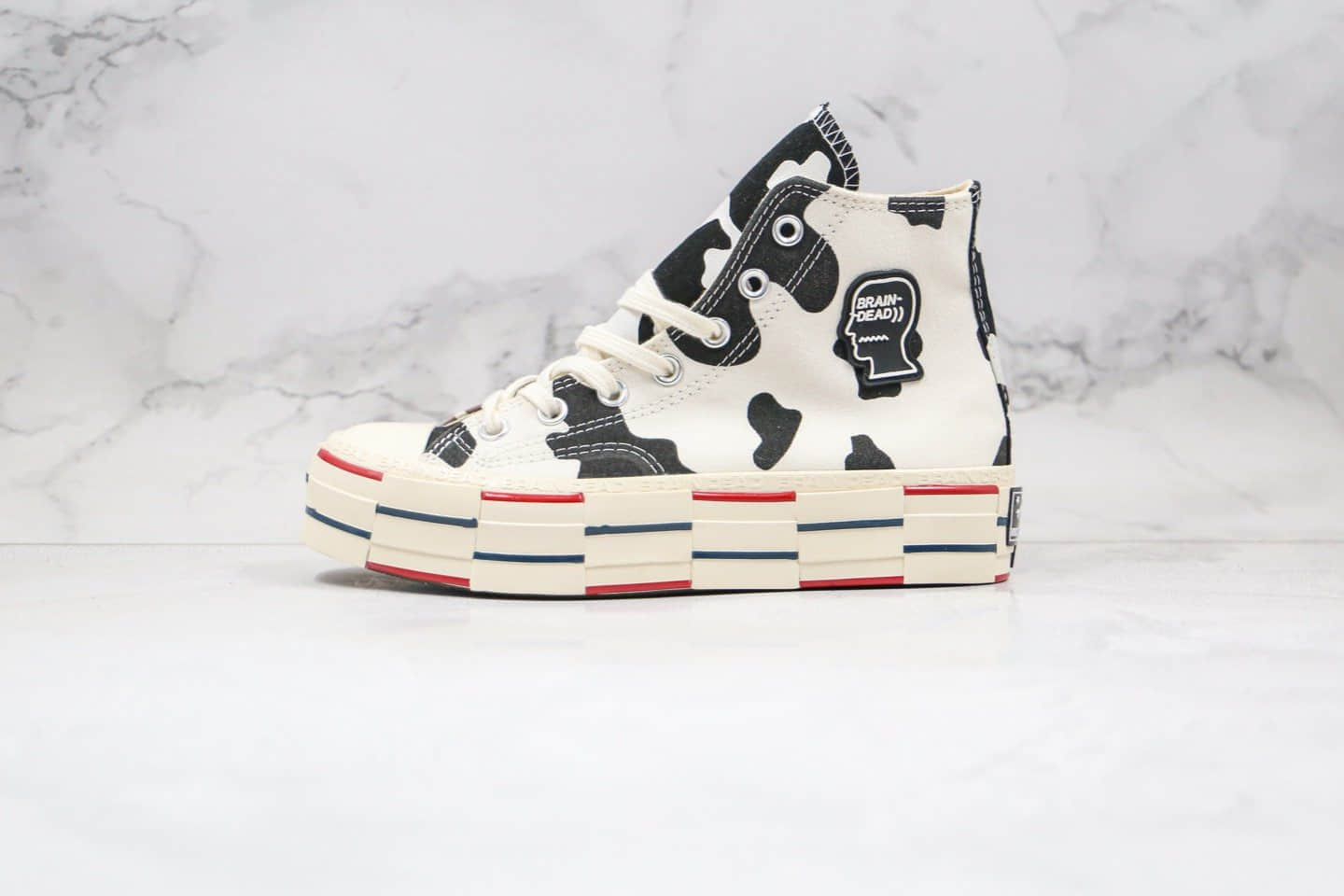 匡威Converse x BrainDead公司级版本高帮脑死亡二代牛奶斑点冰淇淋配色帆布鞋原盒原标原厂硫化大底 (ID:47345) - 图片1