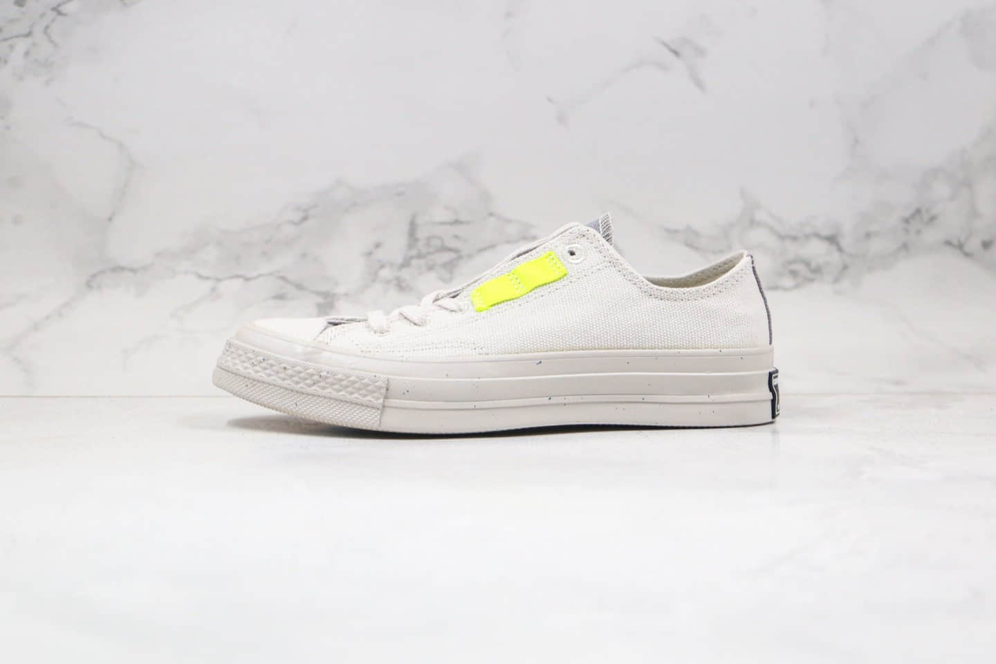 匡威Converse Tri-Panel Renew公司级版本环保系列鞋舌补丁灰绿橙色拼色马卡龙低帮帆布鞋原楦头纸板打造 (ID:47583) - 图片1