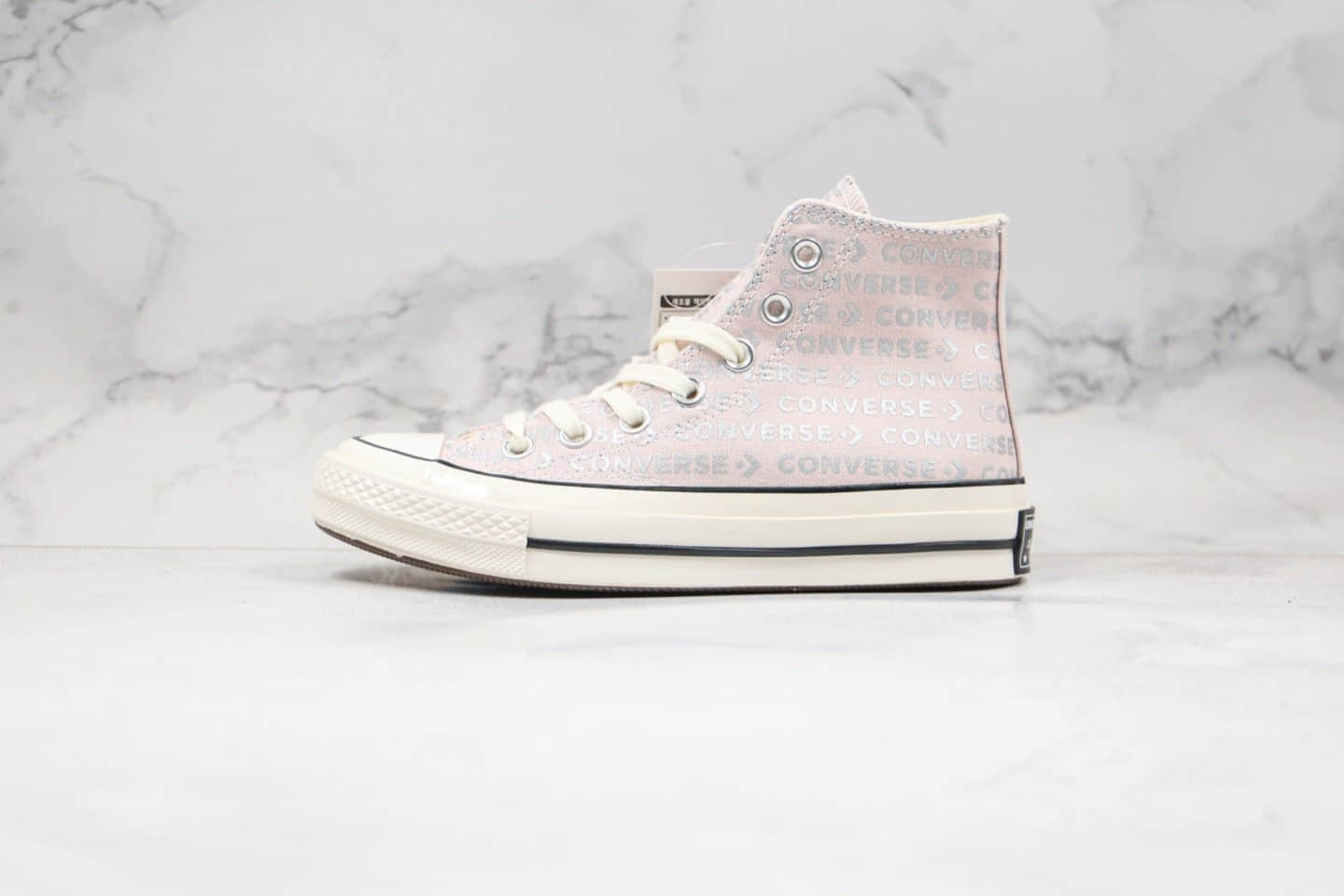 匡威Converse Chunk 70s公司级版本情人节限定高帮粉紫色字母帆布鞋原盒原标原楦头纸板打造 (ID:48167) - 图片1