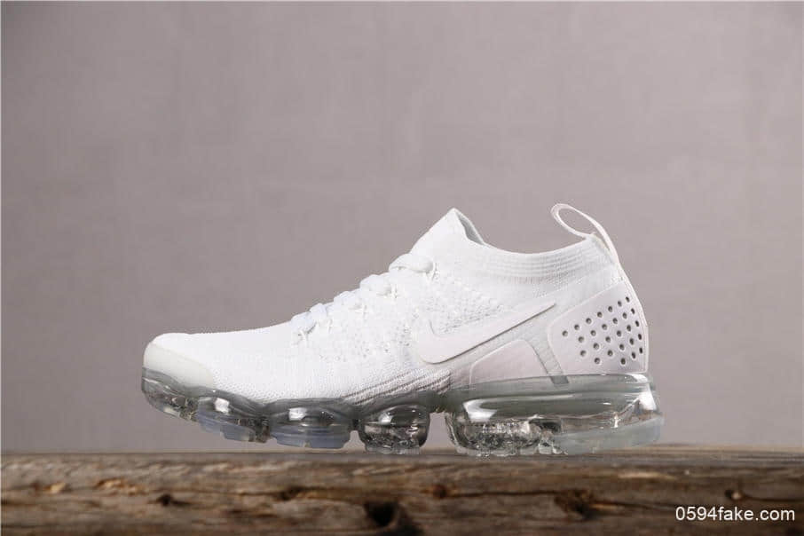 Nike Air Vapromax Flyknit 2.0耐克全掌气垫2.0全白公司级带半码 进口针织飞线网面 (ID:4831) - 图片1