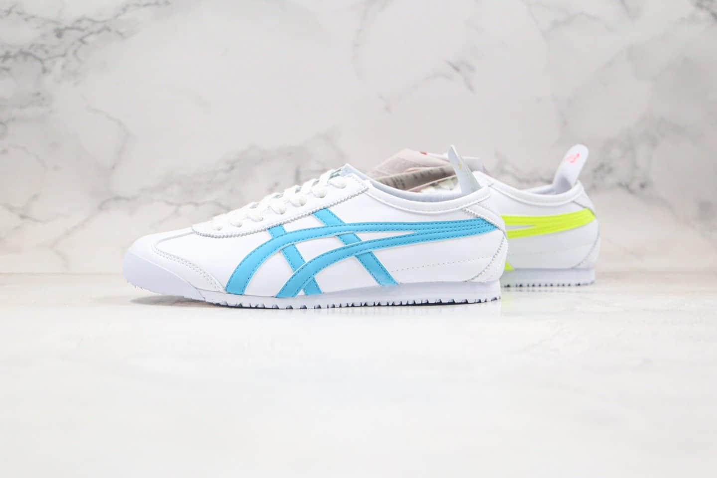 亚瑟士Asics Tiger Mexico 66鬼冢虎皮面休闲鞋四色鸳鸯黄蓝粉绿色原盒配件齐全 (ID:48322) - 图片1