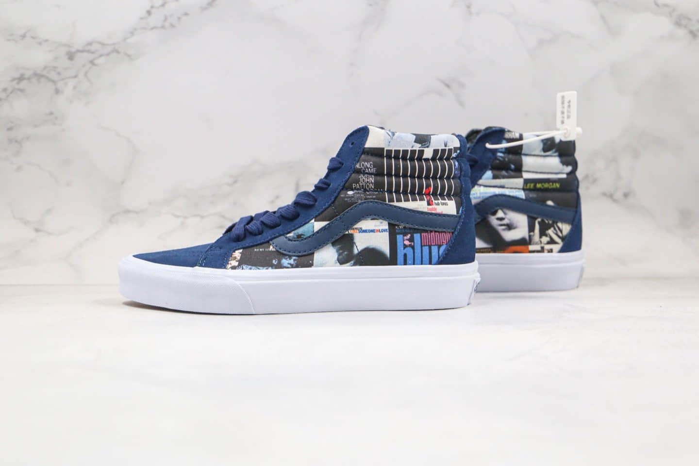 万斯VANS DQM公司级版本三方联名款人像涂鸦印花高帮板鞋原厂蓝色原档案数据开发 (ID:48398) - 图片1