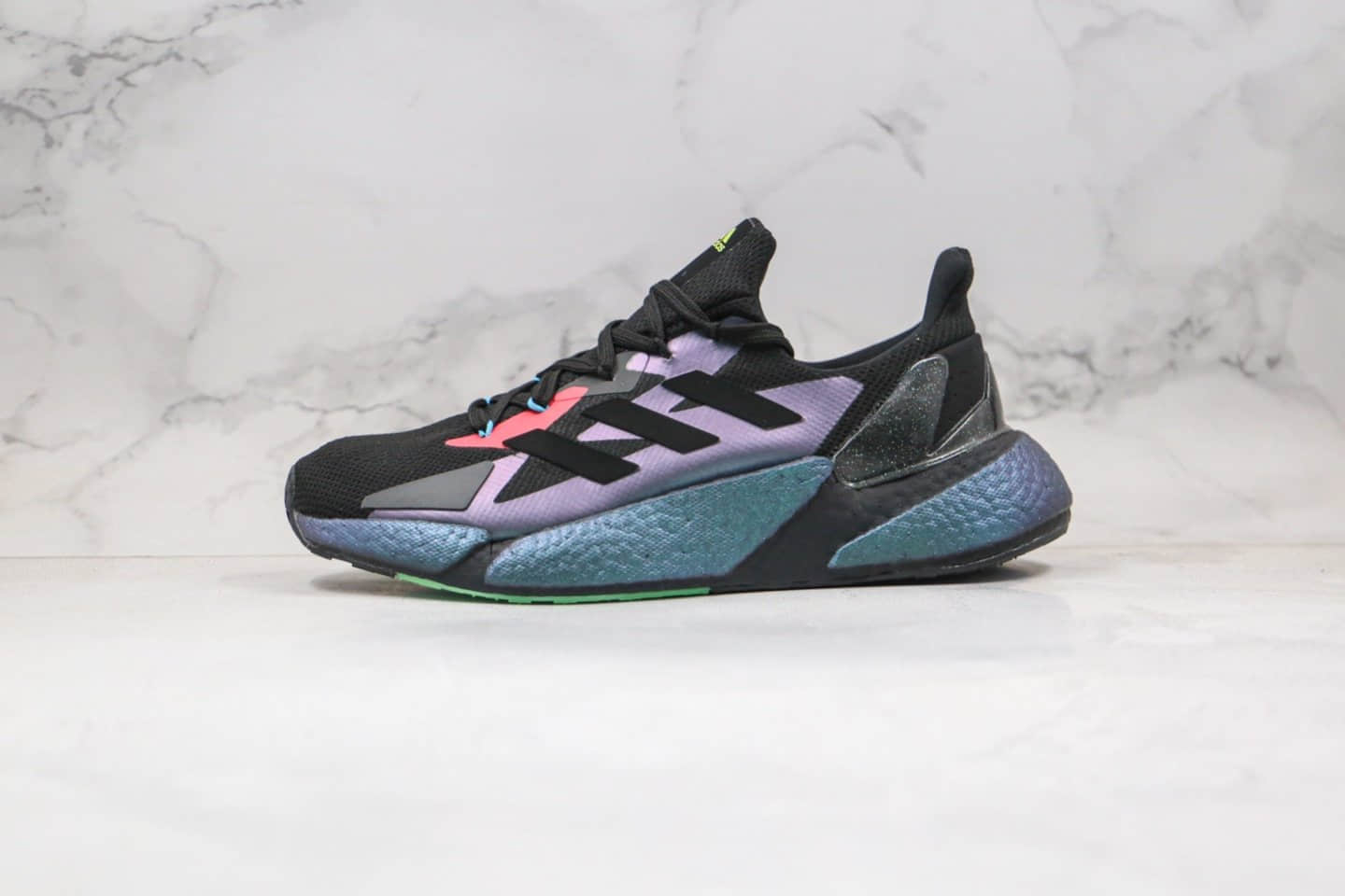 阿迪达斯Adidas Boost X9000L4纯原版本爆米花跑鞋X9000L4黑蓝紫渐变色原档案数据开发 货号:FW4910