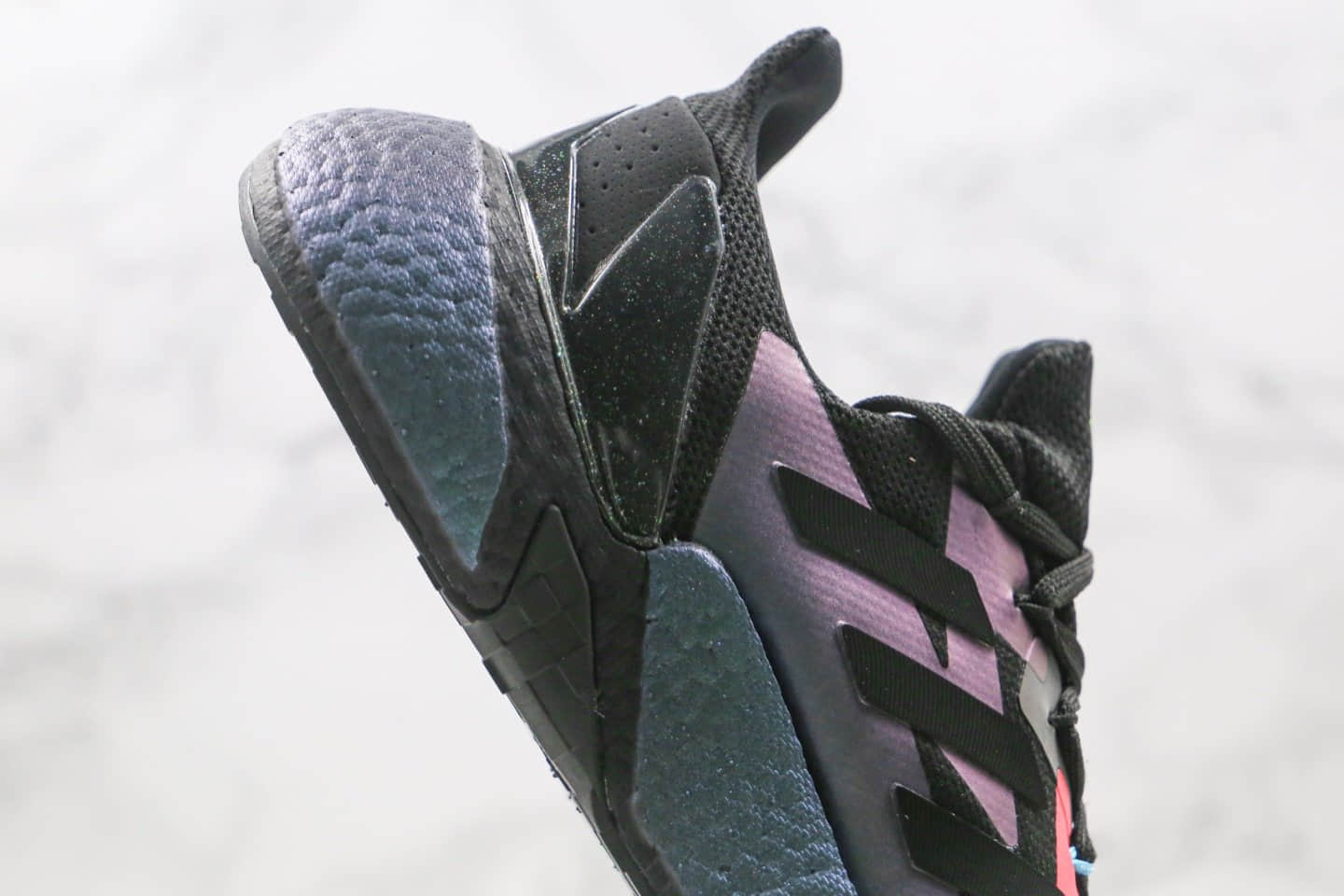 阿迪达斯Adidas Boost X9000L4纯原版本爆米花跑鞋X9000L4黑蓝紫渐变色原档案数据开发 货号:FW4910