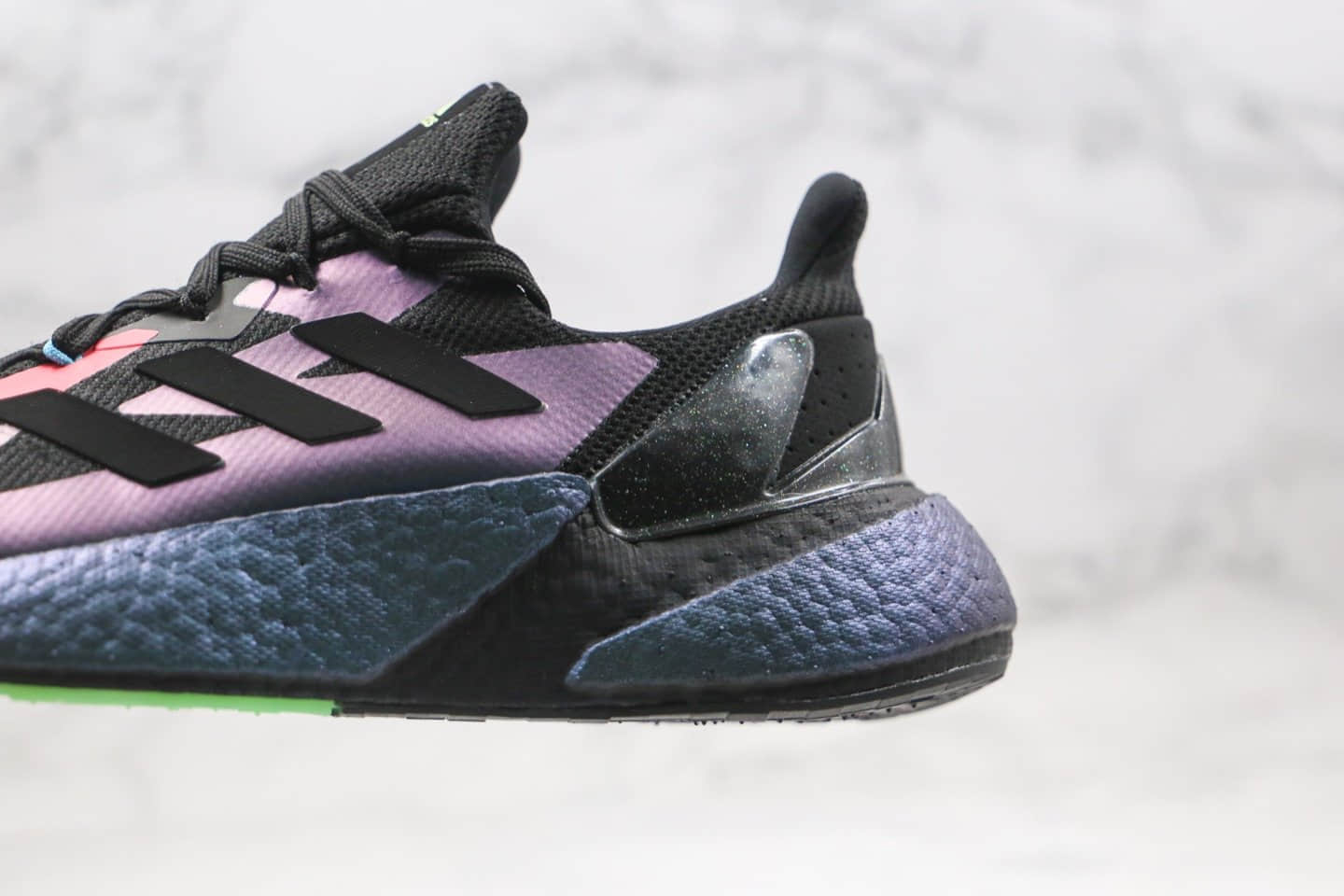 阿迪达斯Adidas Boost X9000L4纯原版本爆米花跑鞋X9000L4黑蓝紫渐变色原档案数据开发 货号:FW4910