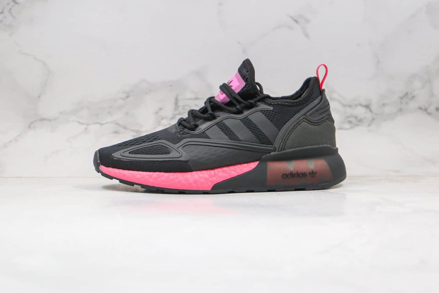 阿迪达斯Adidas Originals ZX 2K Boost纯原版本易烊千玺同款爆米花跑鞋黑粉色原档案数据开发 (ID:48958) - 图片1