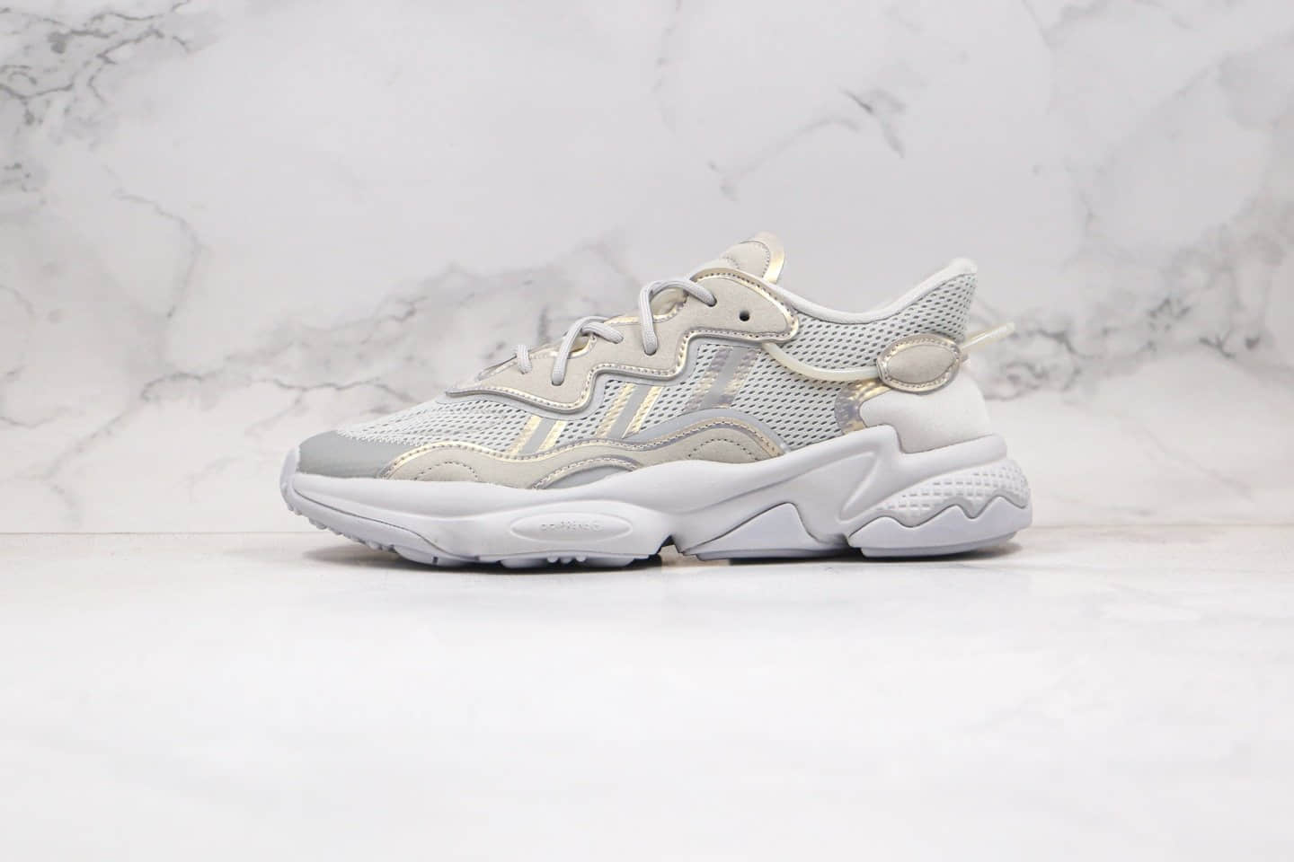 阿迪达斯Adidas Ozweego纯原版本三叶草复古休闲运动鞋水管老爹鞋幻彩灰色原楦头纸板打造 (ID:48966) - 图片1