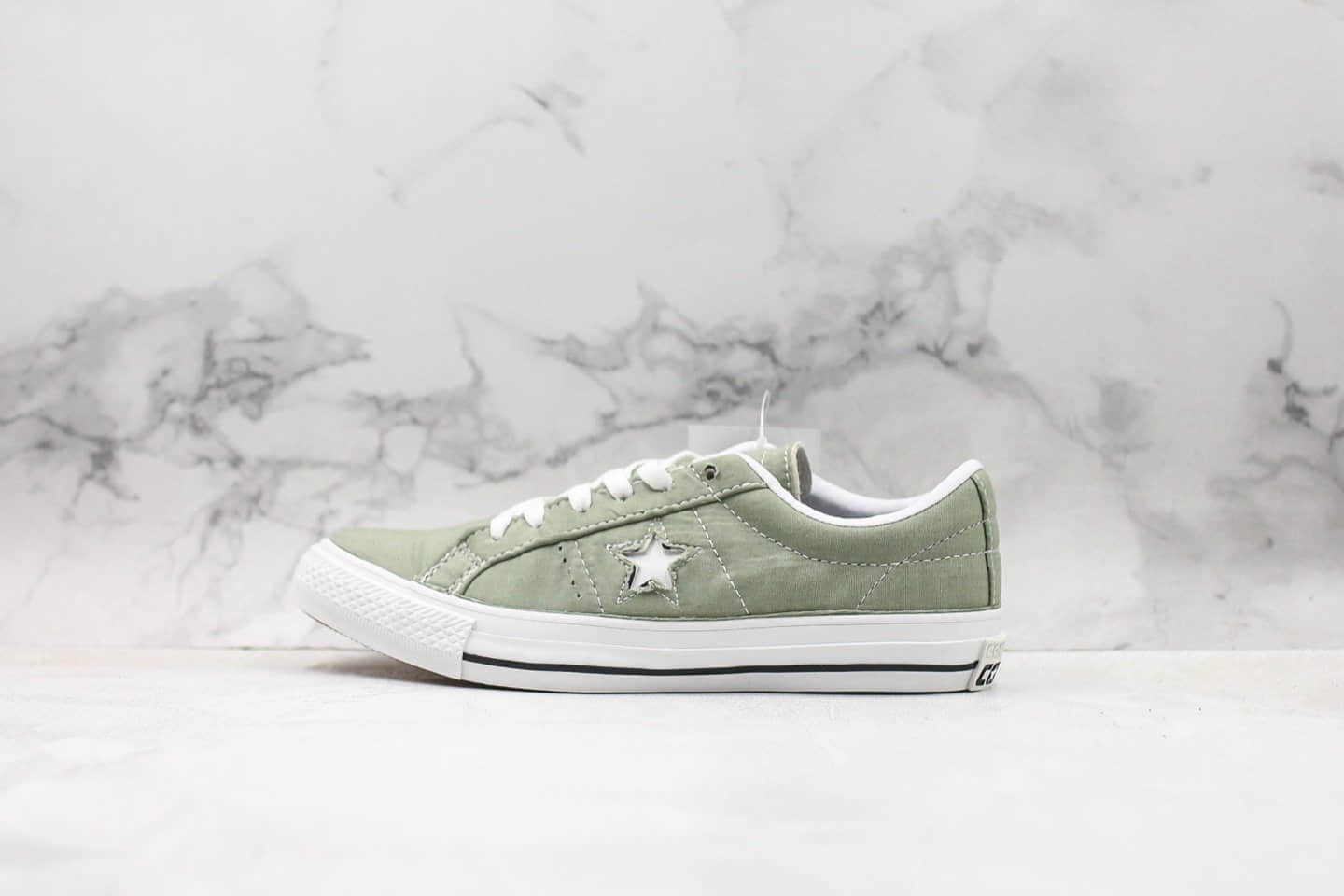 匡威Converse onestar Pro OX JA公司级版本低帮木村一星鞋面撕裂款绿色斑马原楦头纸板打造 货号:165337C