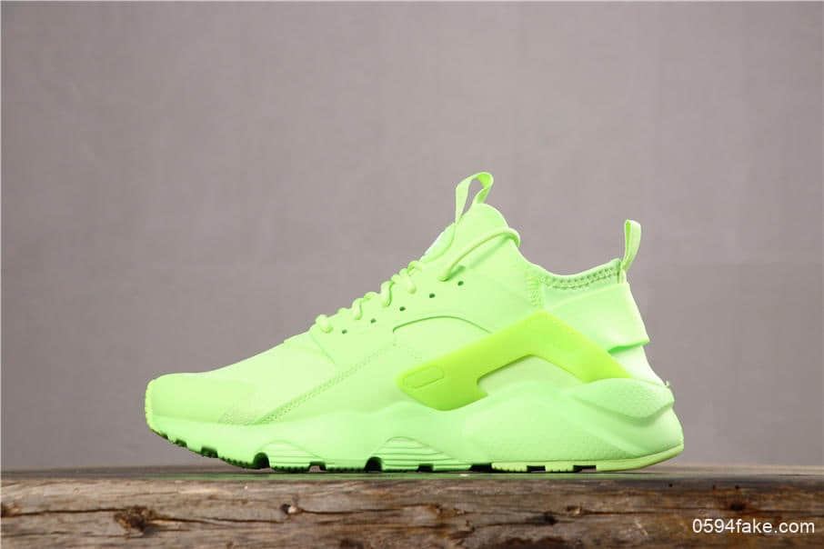 Nike Air Huarache Run Ultra耐克华莱士4代荧光绿公司级带半码 复古运动鞋慢跑鞋 (ID:4945) - 图片1