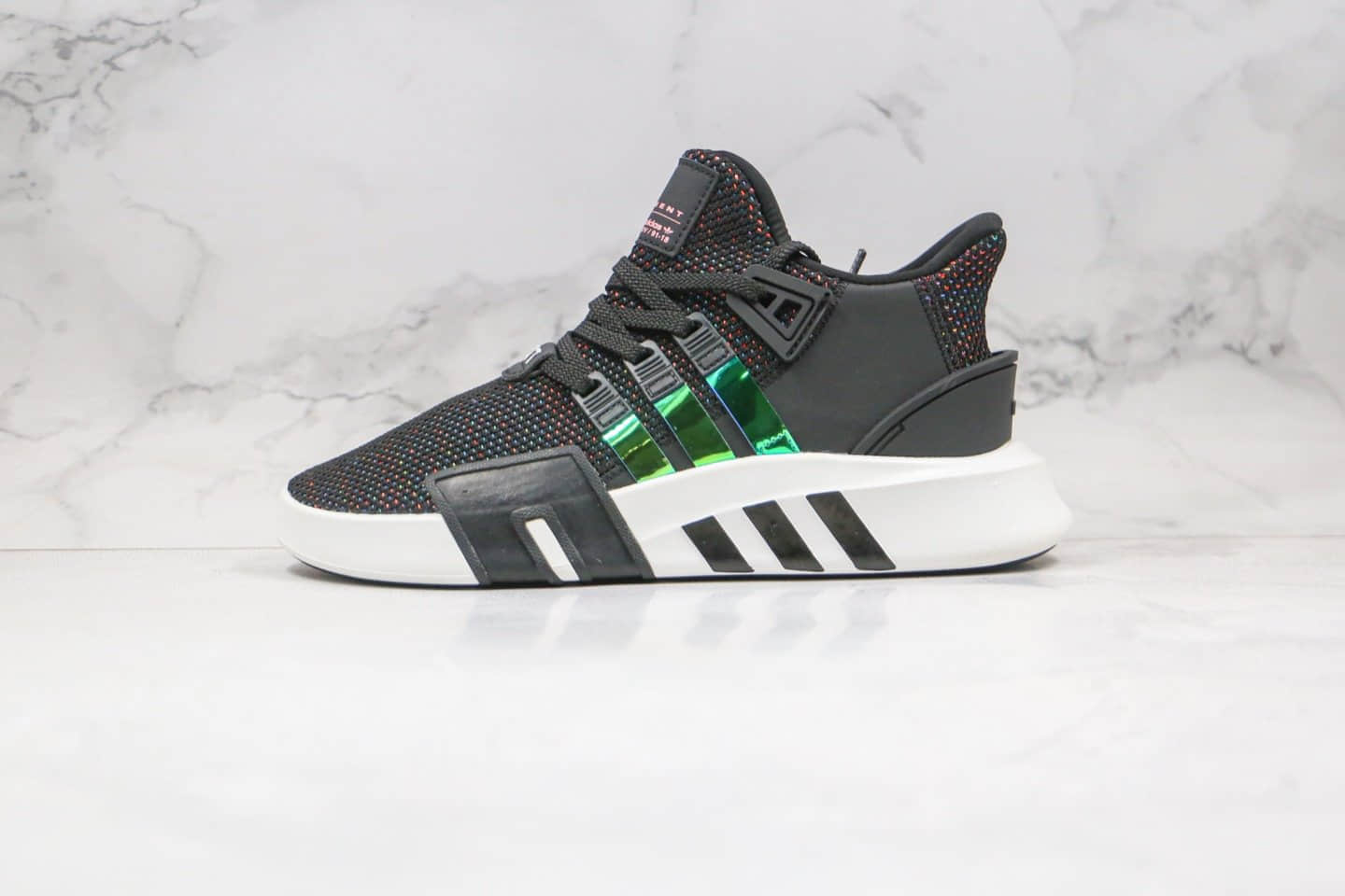 阿迪达斯Adidas EQT BASK ADV纯原版本支撑者系列三叶草EQT黑镭射复古慢跑鞋原楦头纸板打造 (ID:49519) - 图片1