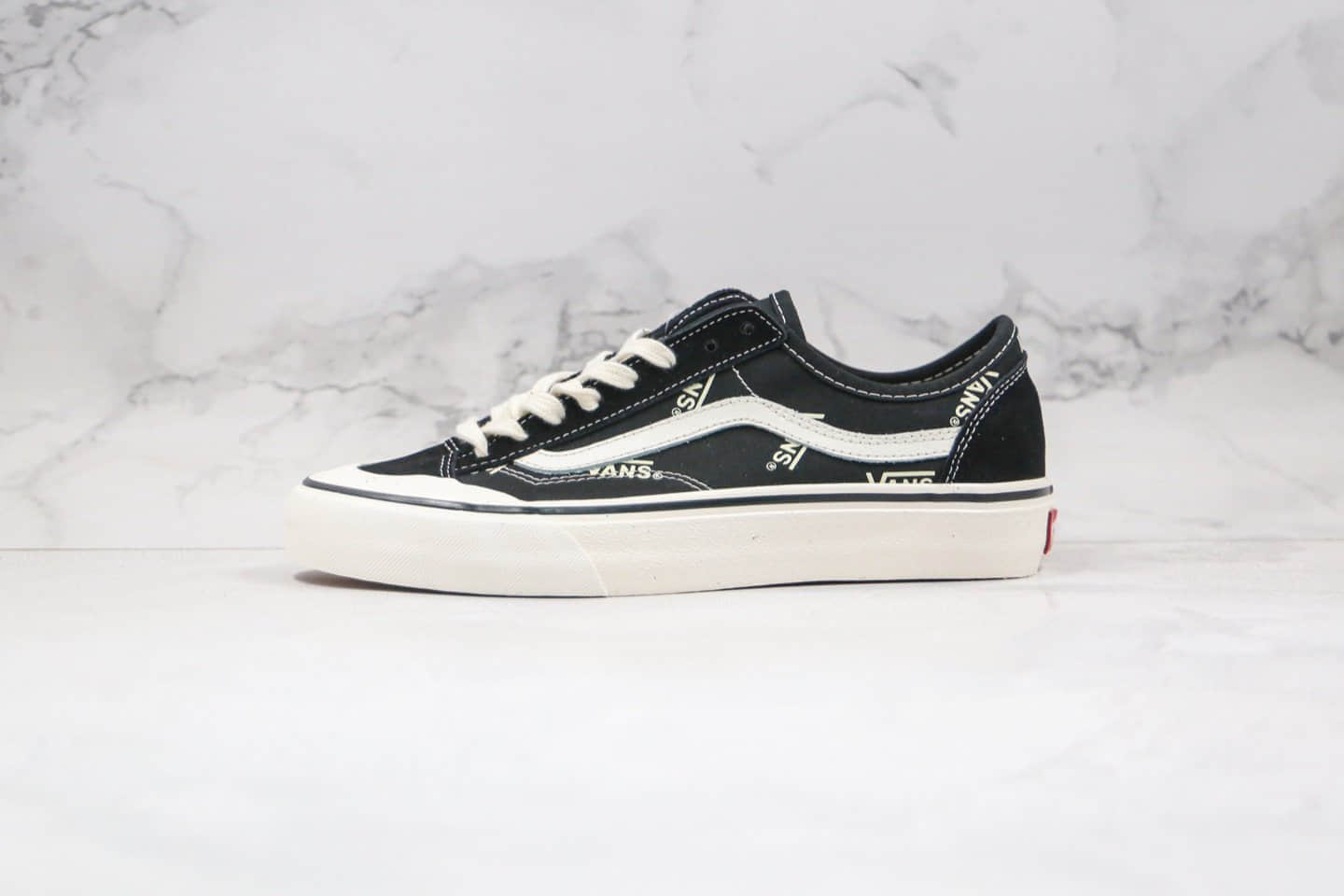 万斯Vans Style 36 Cecon SF公司级版本半月包头小头杀人鲸LOGO印花黑白色原盒原标原楦头纸板打造 (ID:49748) - 图片1
