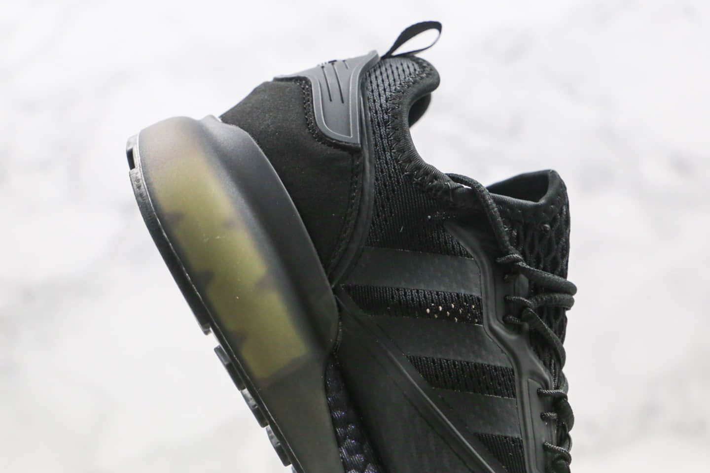 阿迪达斯Adidas Originals ZX 2K Boost纯原版本易烊千玺同款爆米花缓震跑鞋黑荧光绿色原鞋开模一比一打造 货号:FV7479