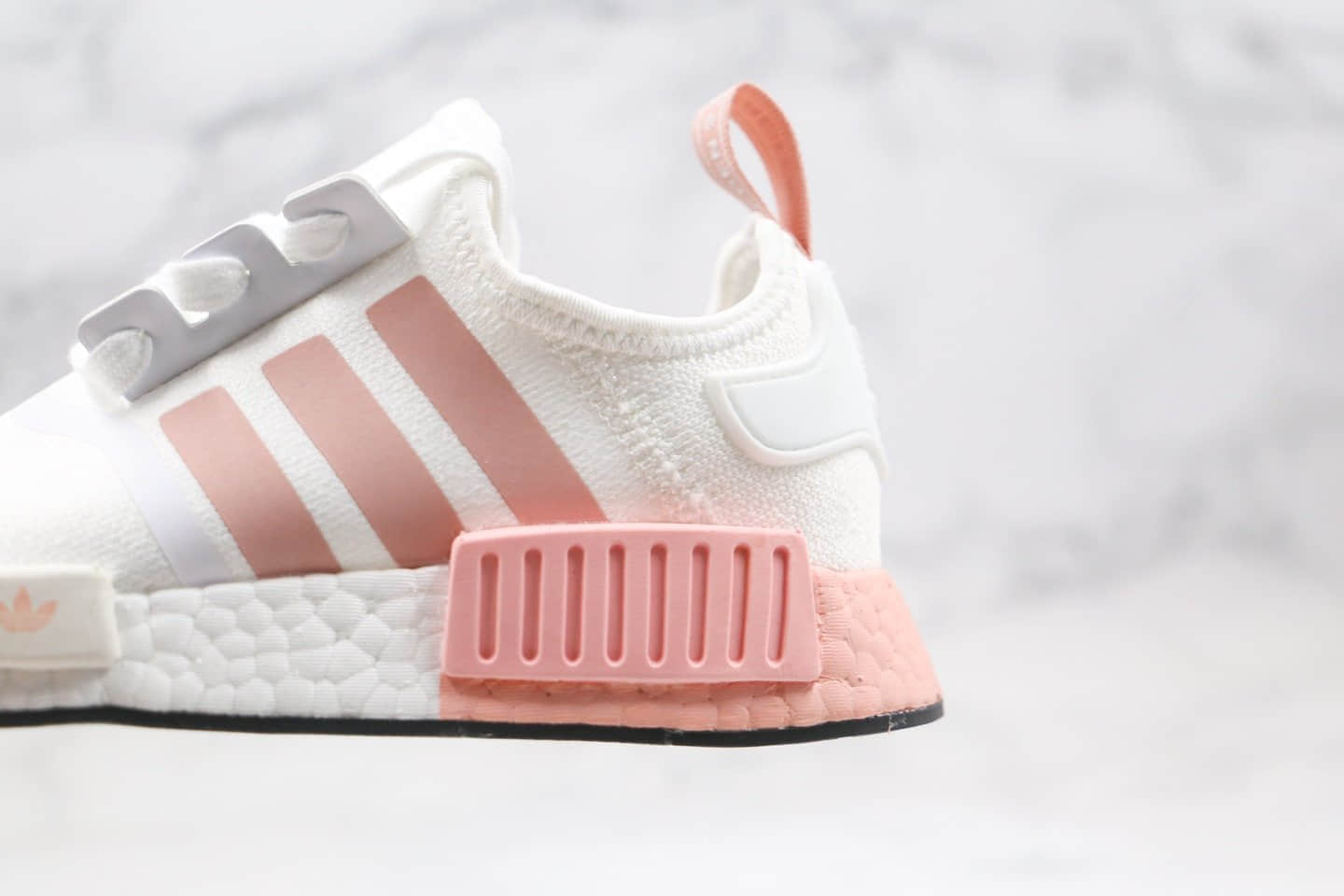 阿迪达斯Adidas NMD R1 OK W Primeknit Triple Black纯原版本爆米花跑鞋NMD白粉色原盒原标 货号:FV2475