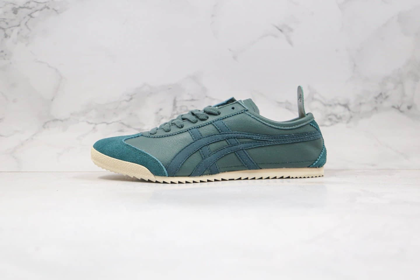 亚瑟士Asics Onitsuka Tiger NIPPON MADE纯原版本鬼冢虎深绿色羊皮手工鞋内置NFC芯片 货号:TH9J4L-8484