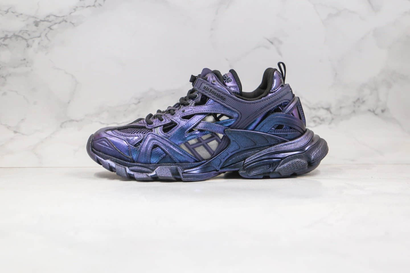 巴黎世家Balenciaga Track 4.0纯原版本复古老爹鞋四代电光蓝紫色原盒配件齐全 (ID:50139) - 图片1
