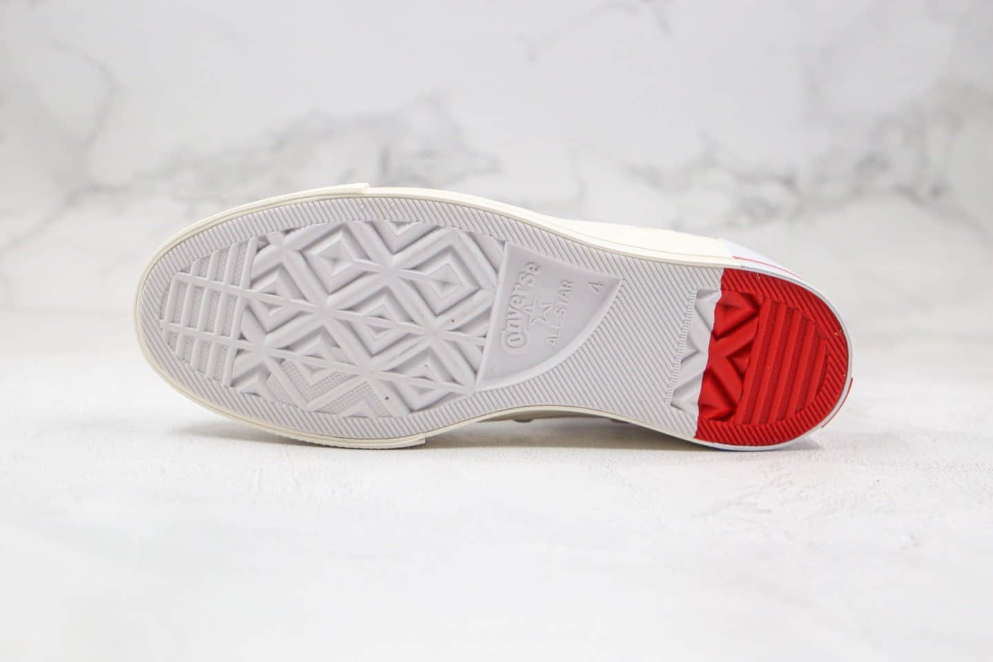 匡威Converse Rivals公司级版本解构错位LOGO混搭白红拼色硫化帆布鞋原盒原标原楦头纸板打造 货号:168671C