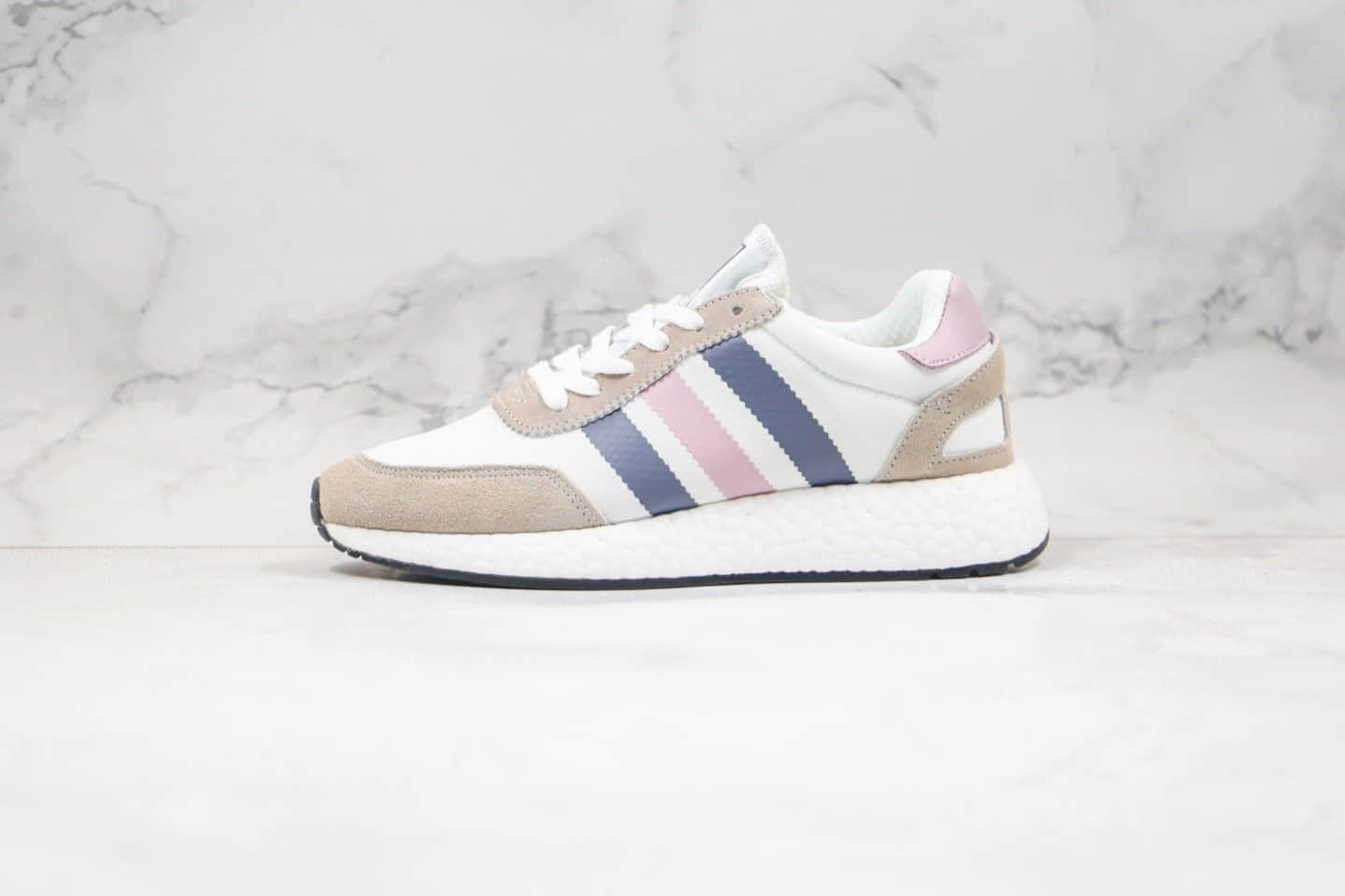 阿迪达斯Adidas Boost L-5923纯原版本三叶草爆米花跑鞋灰蓝粉色原厂巴斯夫缓震大底 (ID:50660) - 图片1