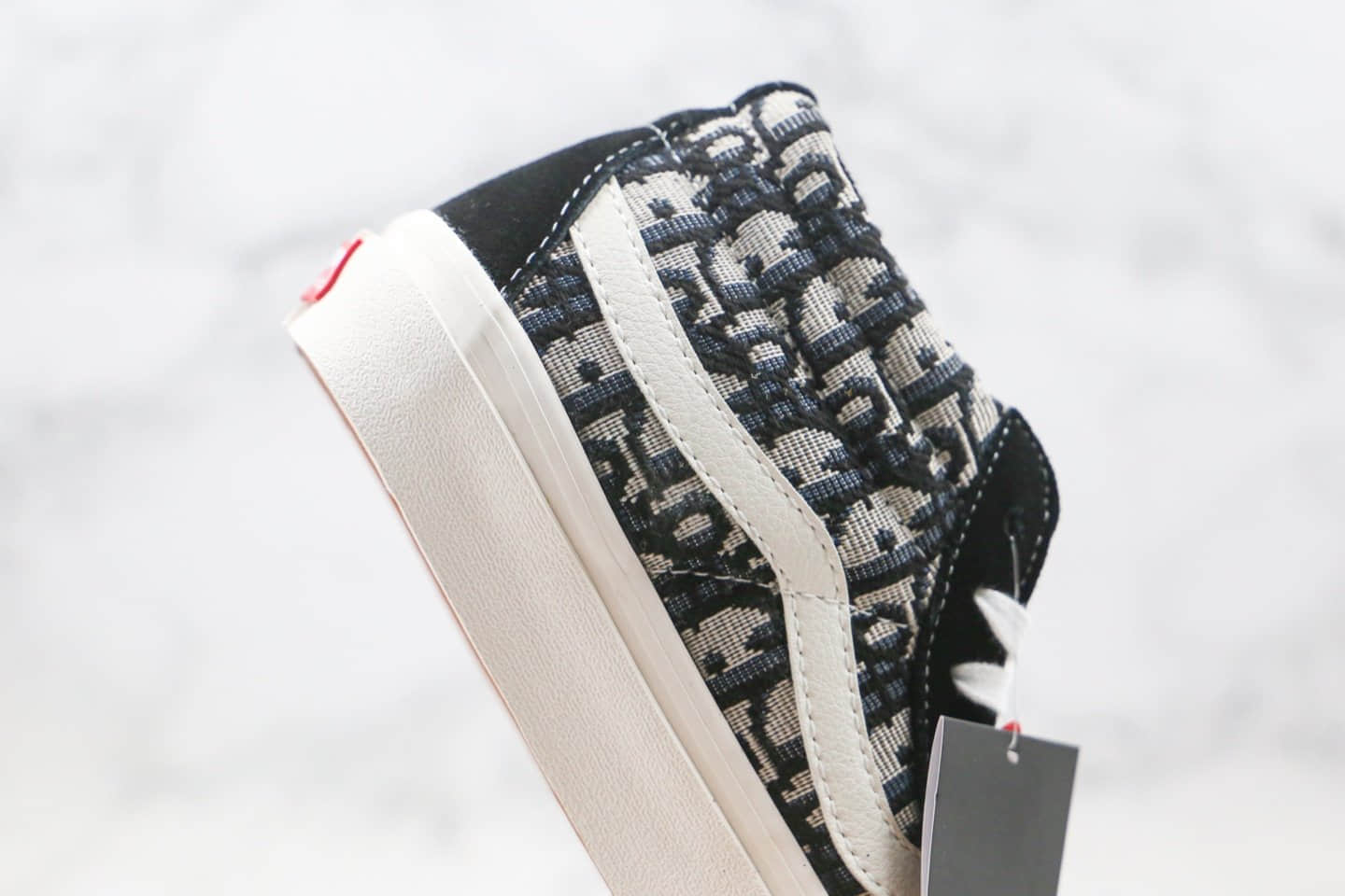 万斯Vans Style 36 Decon SF x Dior迪奥联名款公司级版本中帮黑浅灰敏感内容重影刺绣原盒原标正确硫化大底