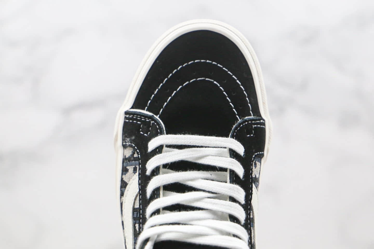 万斯Vans Style 36 Decon SF x Dior迪奥联名款公司级版本中帮黑浅灰敏感内容重影刺绣原盒原标正确硫化大底