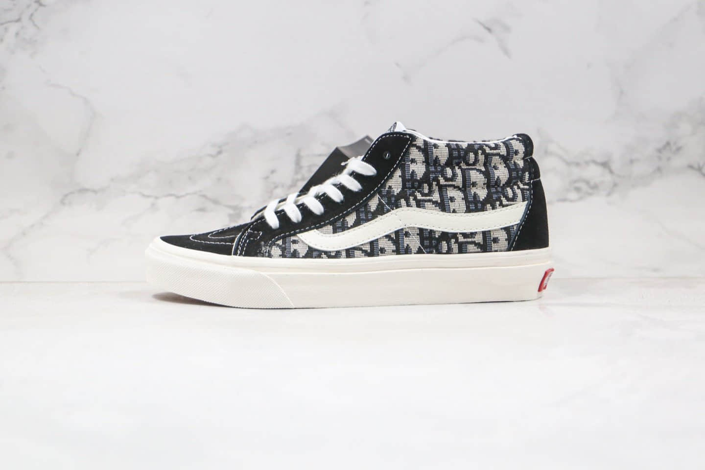 万斯Vans Style 36 Decon SF x Dior迪奥联名款公司级版本中帮黑浅灰敏感内容重影刺绣原盒原标正确硫化大底