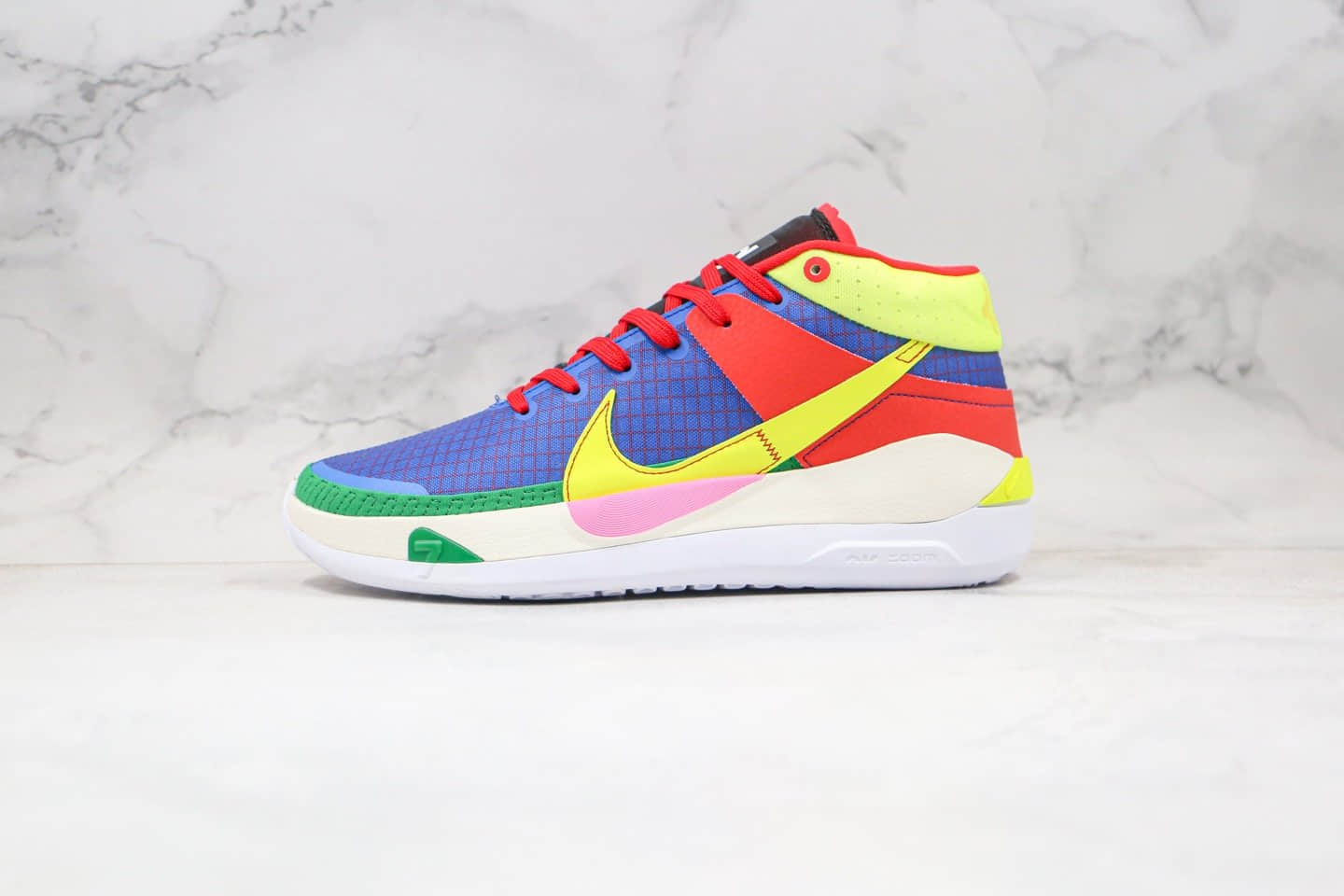 耐克Nike Zoom KD13 EP纯原版本杜兰特13代篮球鞋红蓝黄绿色内置气垫支持实战 (ID:51314) - 图片1