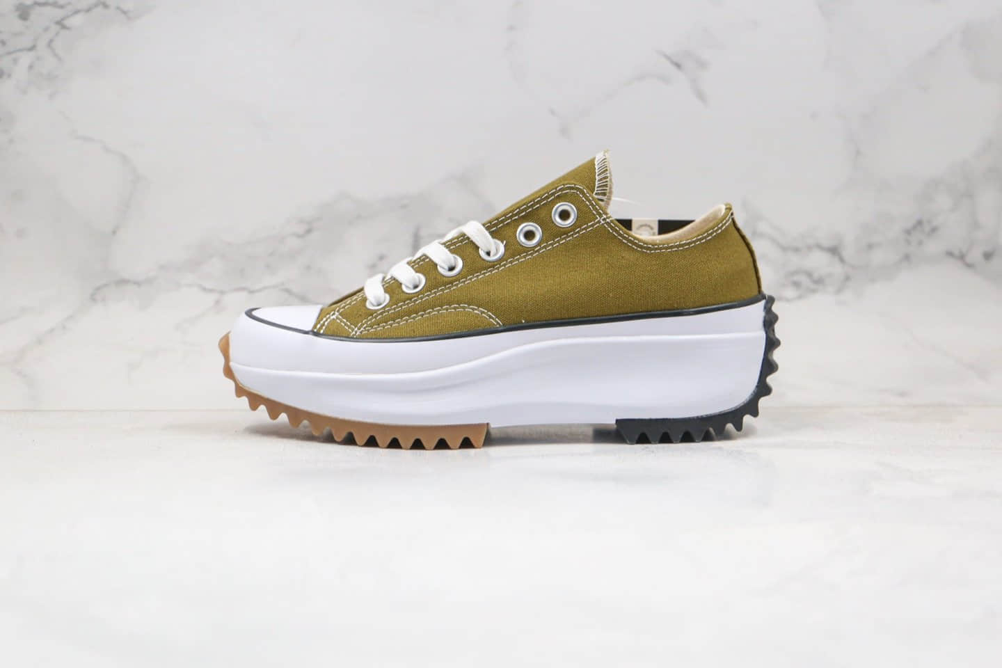 匡威CONVERSE Run Star Hike公司级版本低帮锯齿厚底军绿色帆布鞋原鞋开模一比一打造 (ID:51776) - 图片1