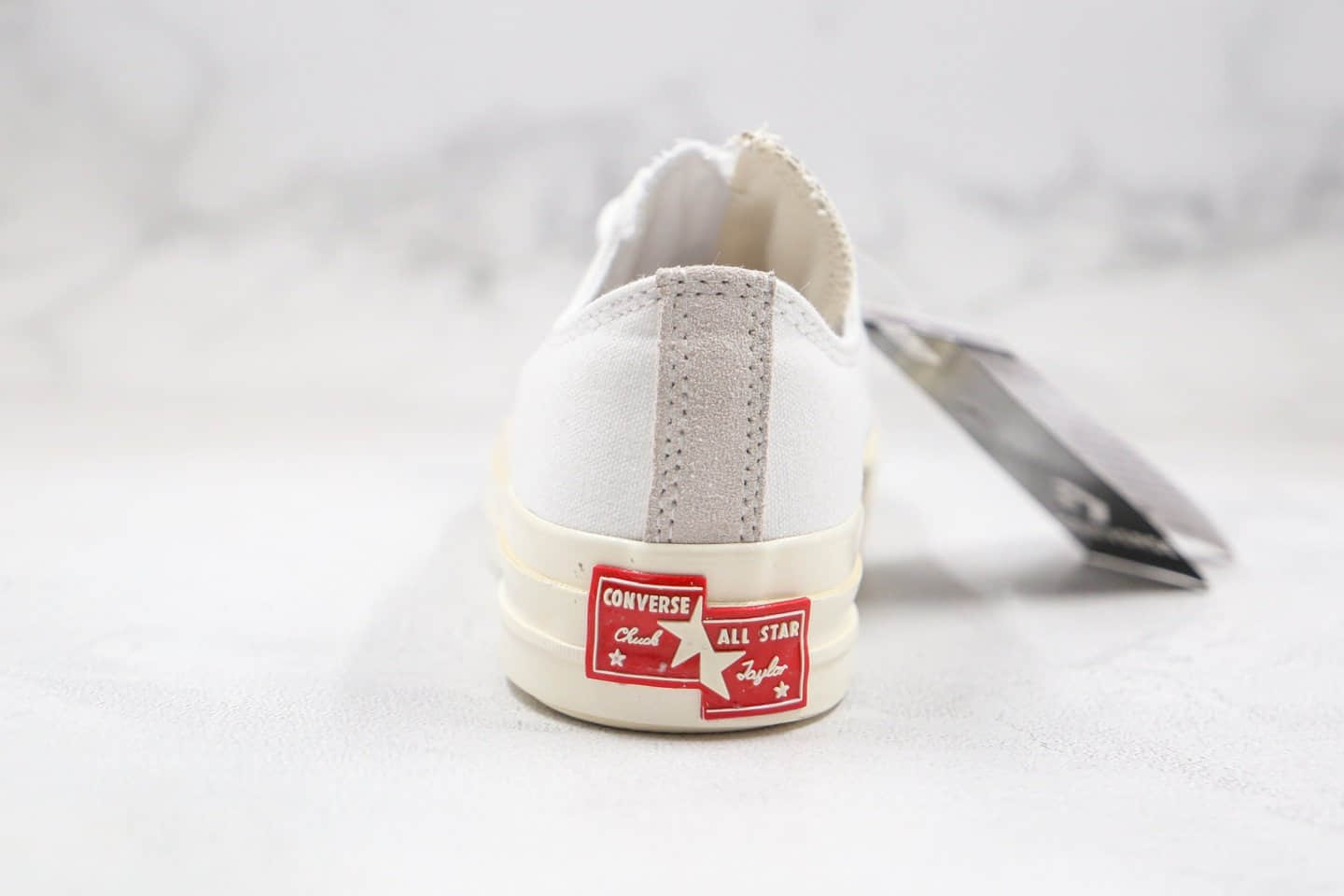 匡威Converse Rivals公司级版本低帮错位LOGO解构硫化板鞋白色原厂硫化大底正确PU硅蓝软中底 货号:168673C