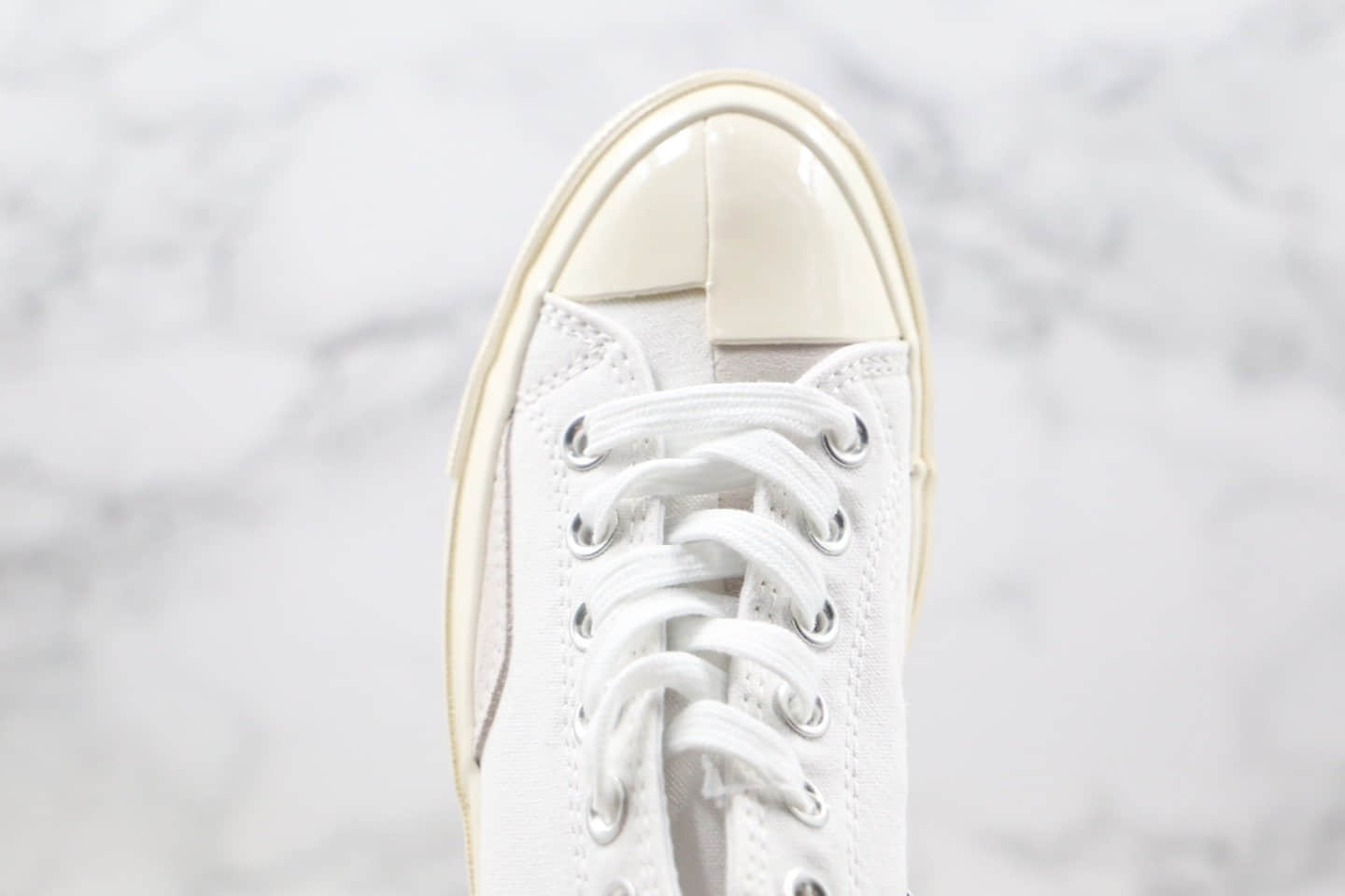 匡威Converse Rivals公司级版本低帮错位LOGO解构硫化板鞋白色原厂硫化大底正确PU硅蓝软中底 货号:168673C