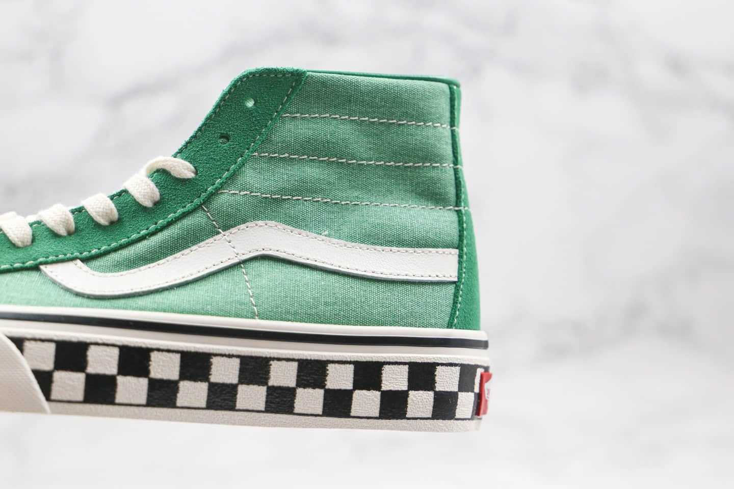万斯Vans SK8-Hi公司级版本高帮板鞋牛油果绿棋盘格原档案数据开发 货号:VN0A3MV10DR