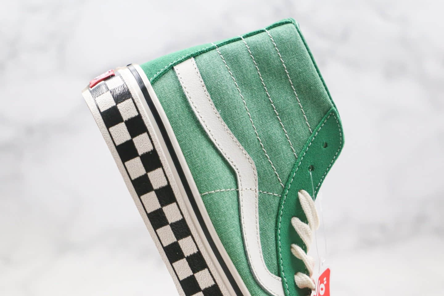 万斯Vans SK8-Hi公司级版本高帮板鞋牛油果绿棋盘格原档案数据开发 货号:VN0A3MV10DR