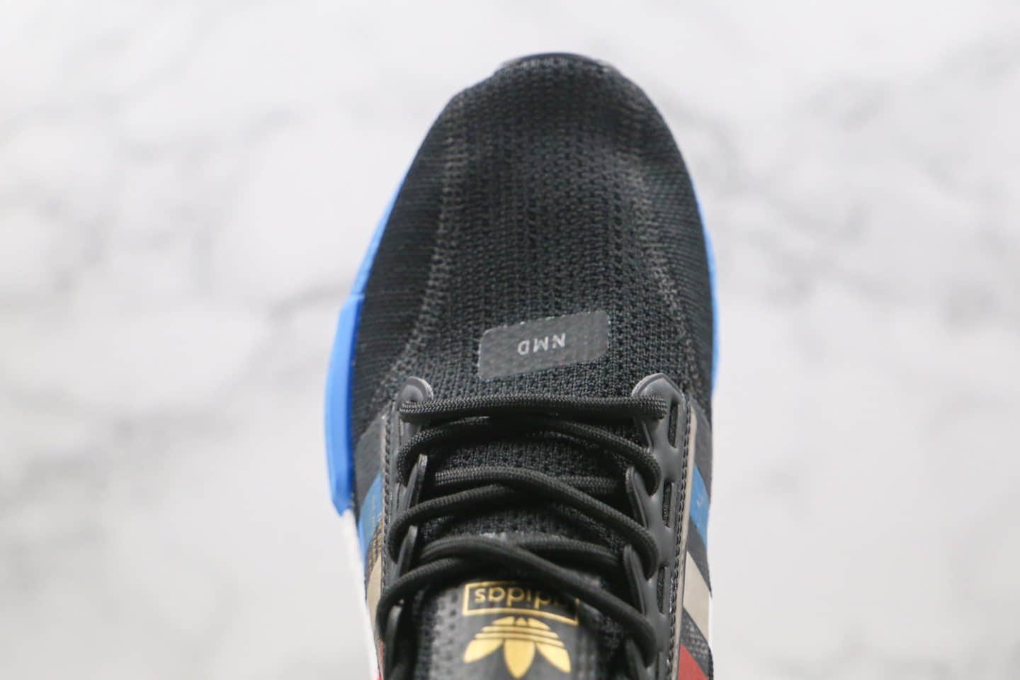 阿迪达斯adidas NMD R1 V2公司级版本爆米花针织跑鞋黑红蓝色原盒原标 (ID:52145) - 图片1