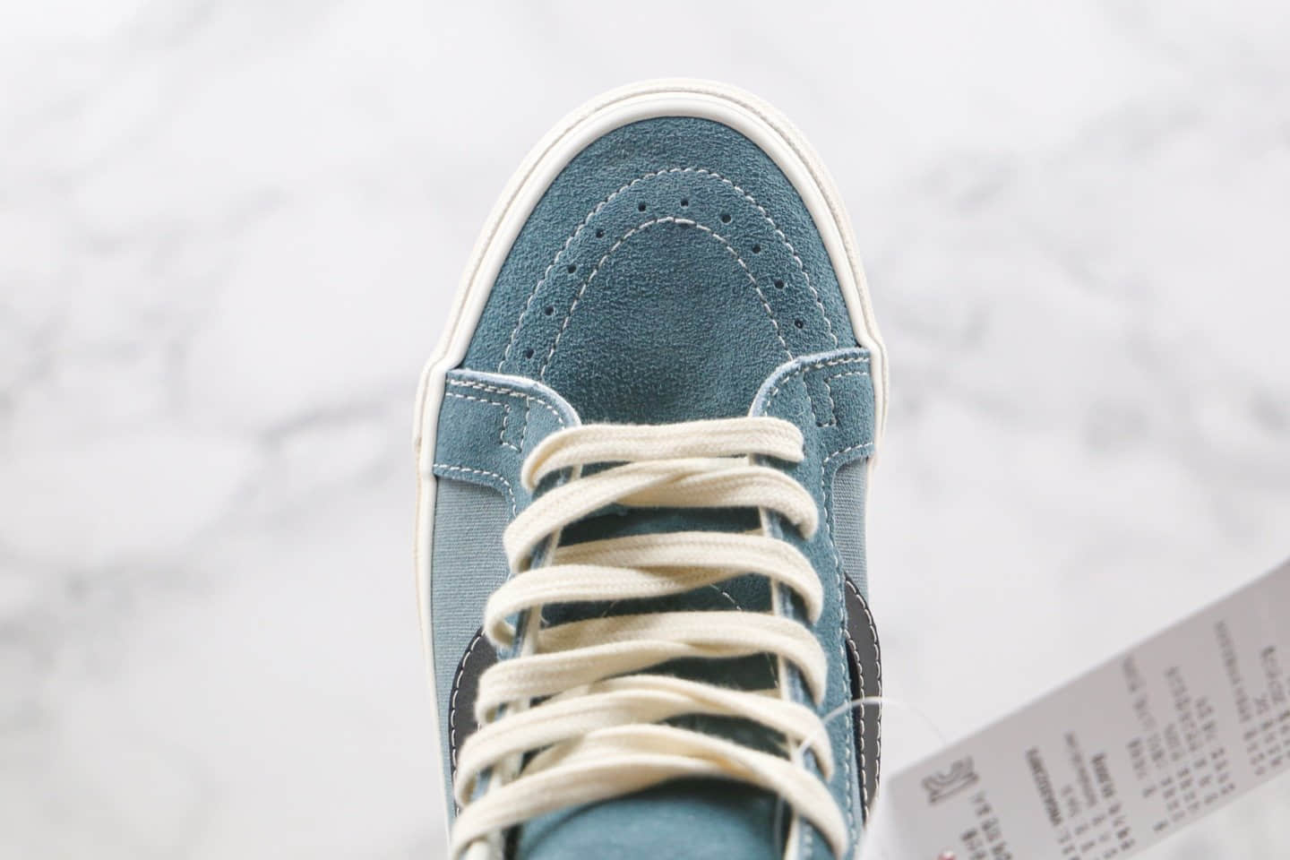 万斯Vans SK8-Hi公司级版本高帮帆布鞋雾霾蓝色原厂硫化大底 货号:VN0A4BVB20R