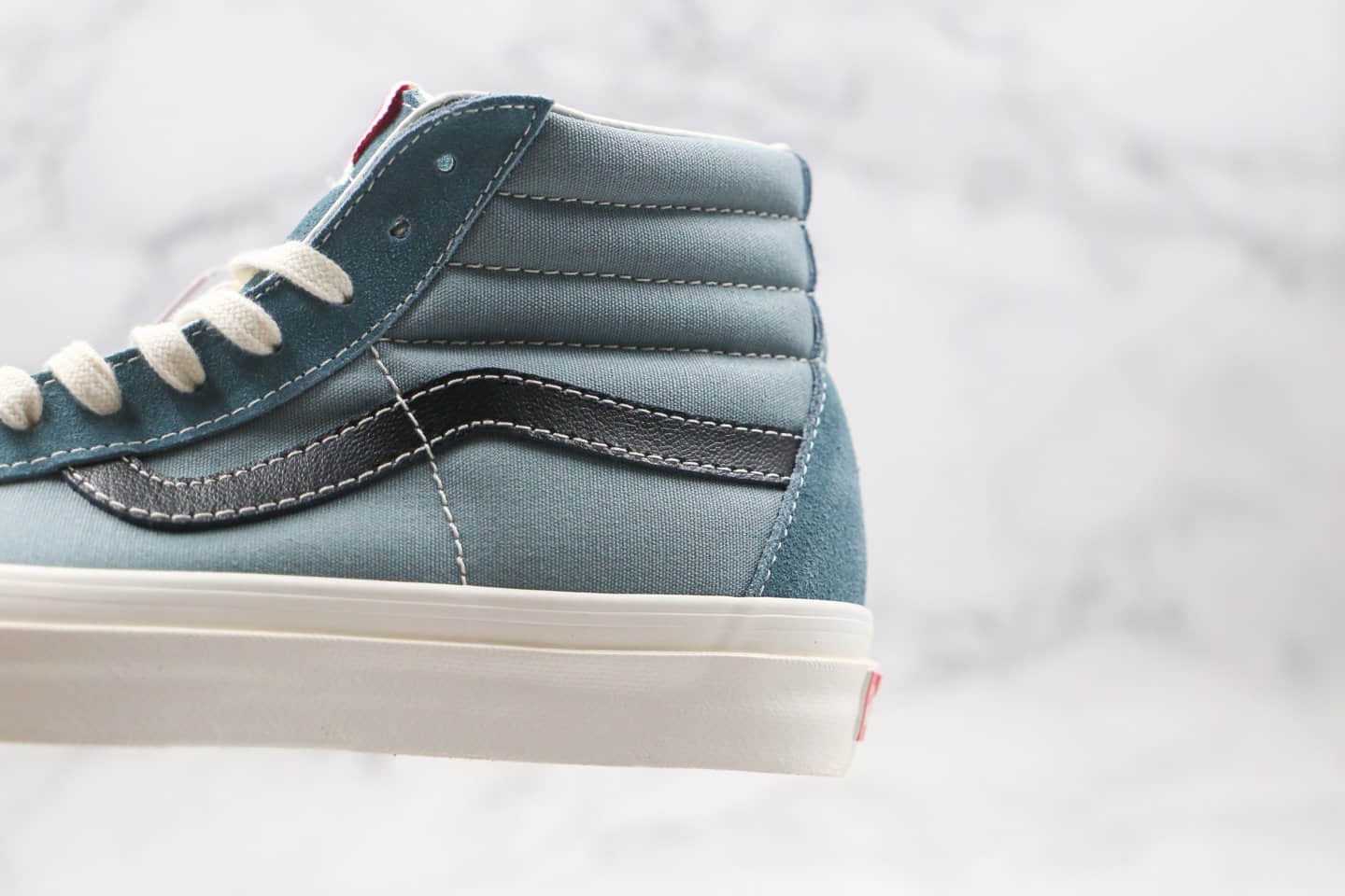 万斯Vans SK8-Hi公司级版本高帮帆布鞋雾霾蓝色原厂硫化大底 货号:VN0A4BVB20R