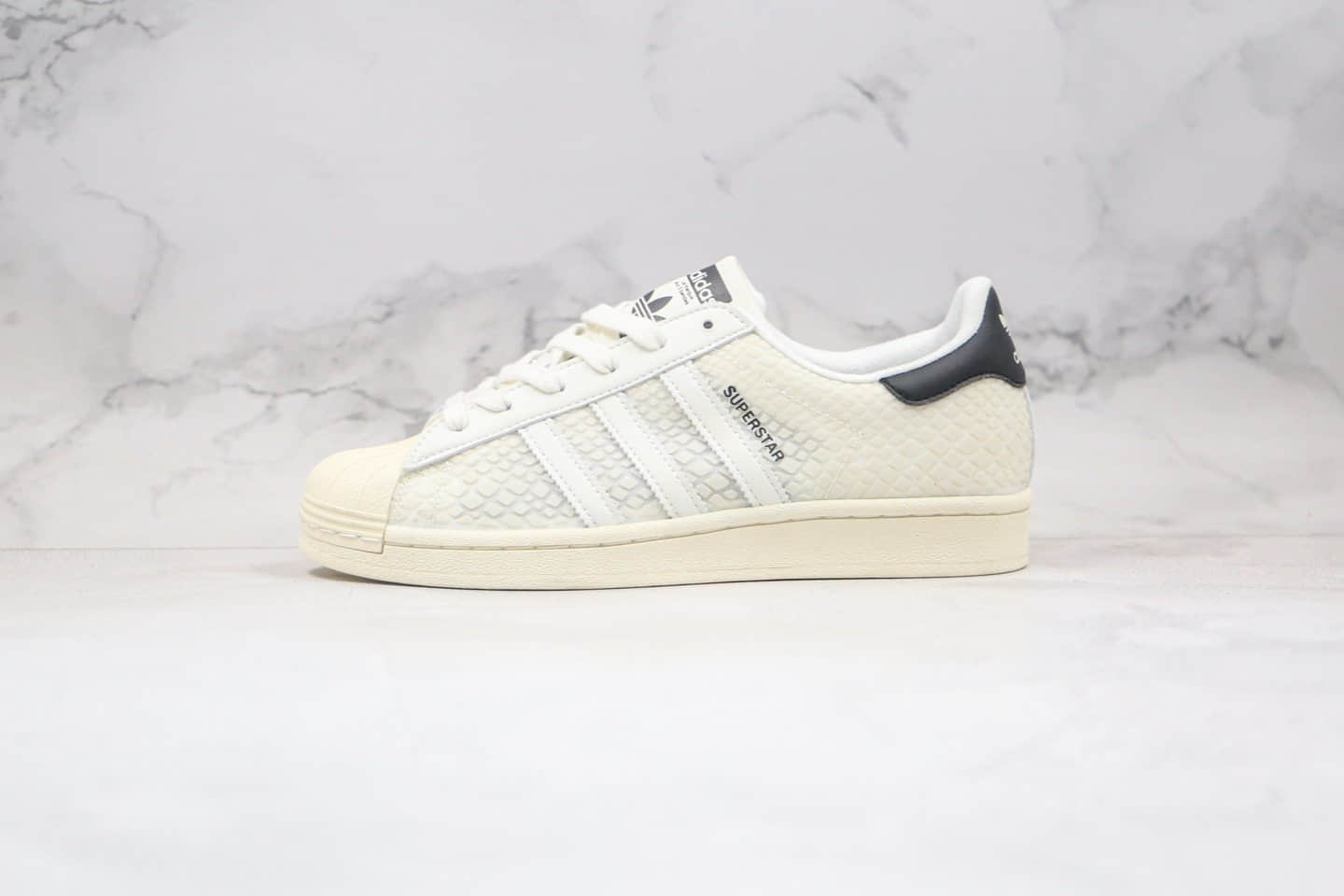 阿迪达斯Atmos x Adidas Original Superstar纯原版本联名贝壳头板鞋3M反光白蛇纹原鞋原档案数据开发 (ID:52524) - 图片1