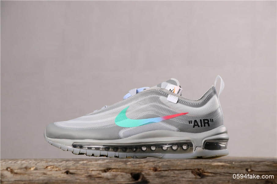Off-White X Nike Air Max 97 OG耐克联名OW灰色彩虹钩Max97原档案数据开发 (ID:5260) - 图片1