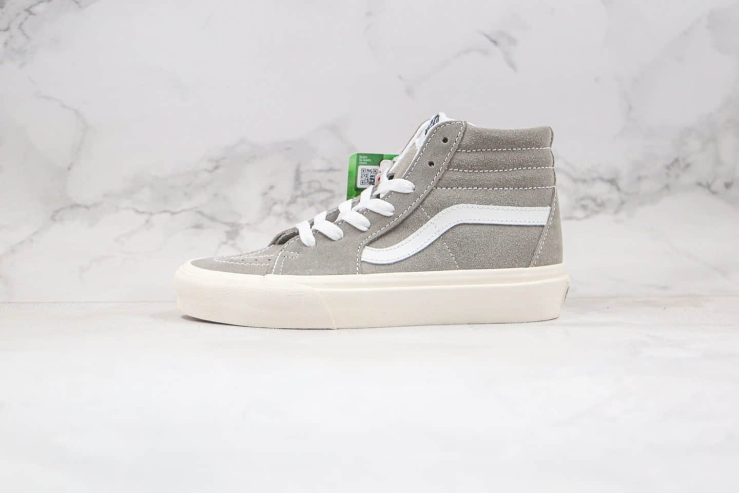 万斯Vans SK8-Hi Pig Suede公司级版本高帮莫兰迪灰色经典帆布鞋原档案数据开发 (ID:52665) - 图片1