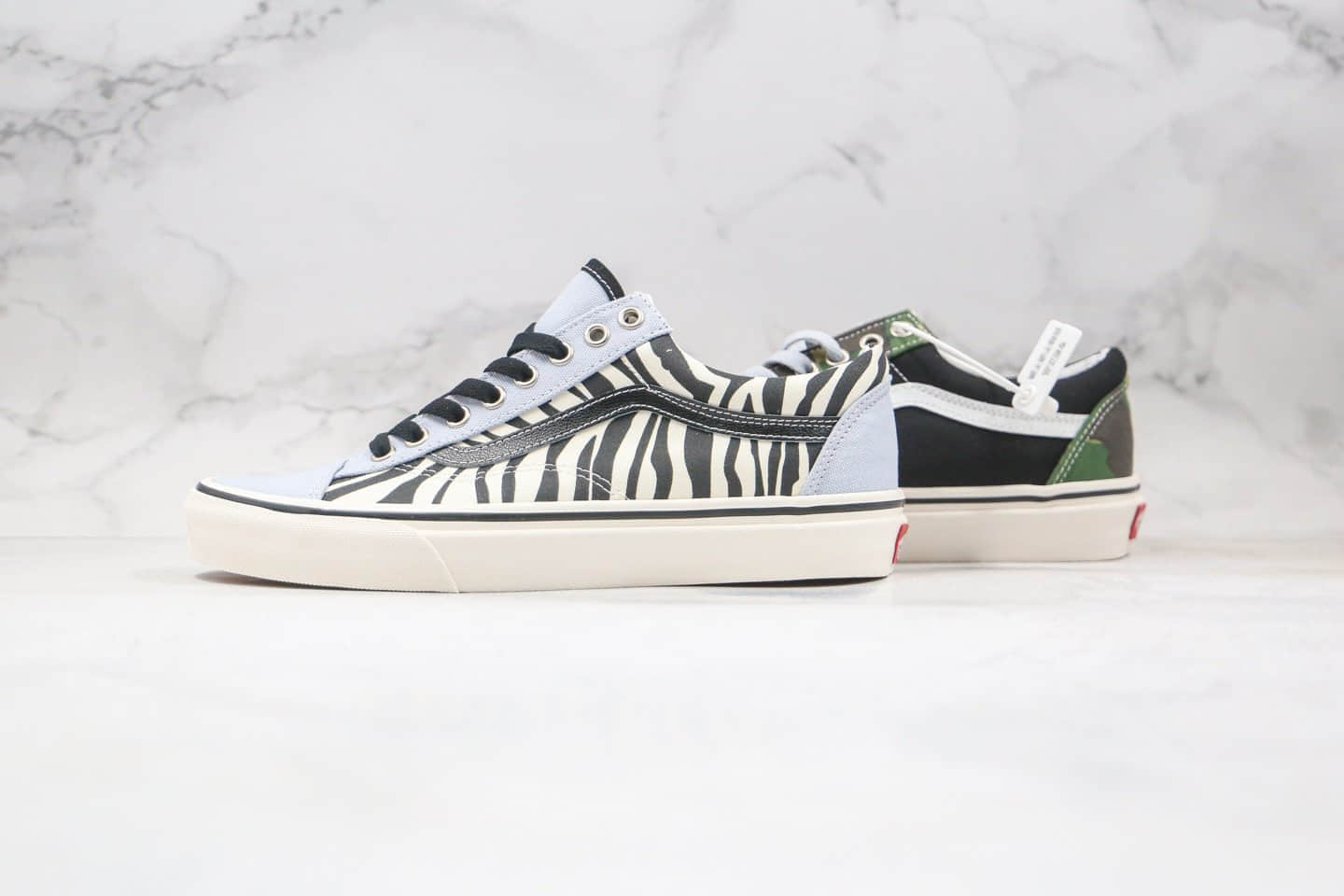 万斯Vans Mismatch Style 36公司级版本低帮迷彩斑马鸳鸯板鞋原鞋开模一比一打造 (ID:52946) - 图片1