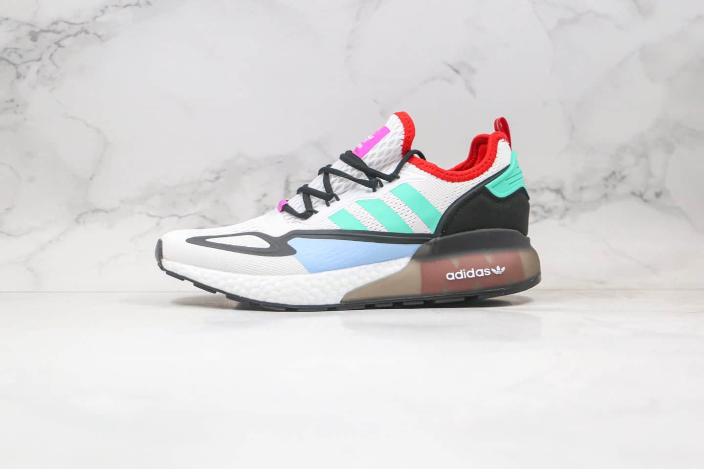 阿迪达斯Adidas Originals ZX 2K Boost纯原版本易烊千玺同款ZX 2K爆米花缓震跑鞋原楦头纸板打造 货号:FV2958