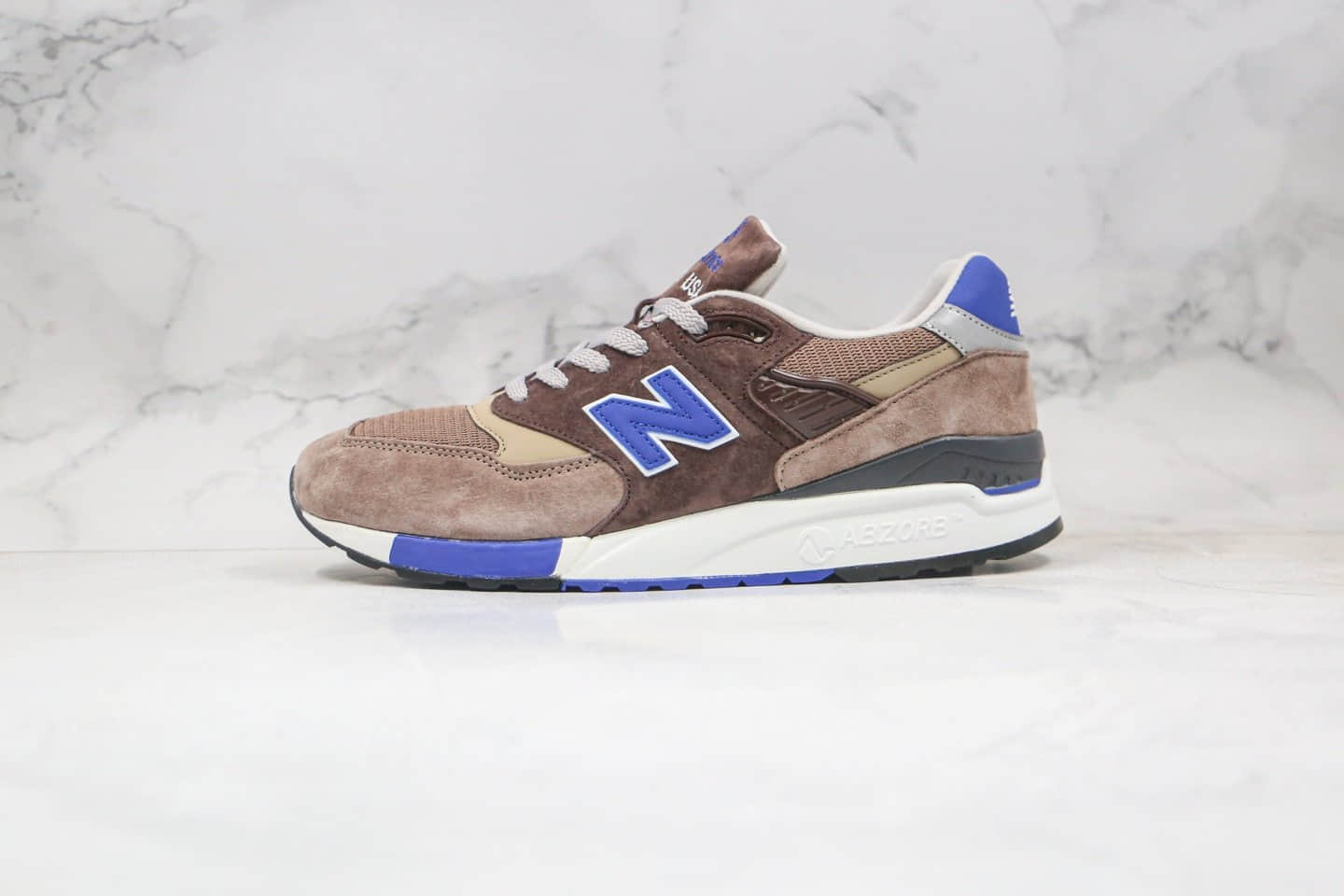 新百伦New Balance 998纯原版本复古老爹鞋NB998棕蓝色原盒原标原楦头纸板打造 (ID:53067) - 图片1
