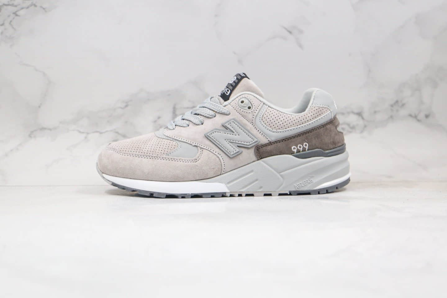 新百伦New Balance 999纯原版本复古慢跑鞋NB999灰色原楦头纸板打造正确鞋面卡色 (ID:53233) - 图片1