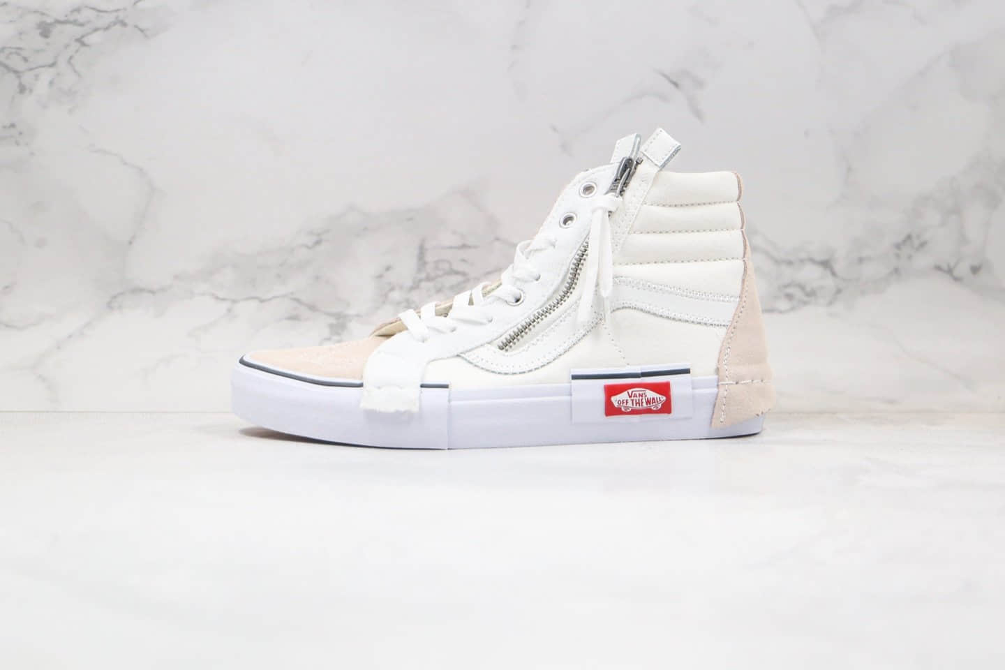 万斯Vans Vault Sk8-Hi Cap LX公司级版本解构主义高帮帆布硫化板鞋米白色原档案数据开发 (ID:53313) - 图片1