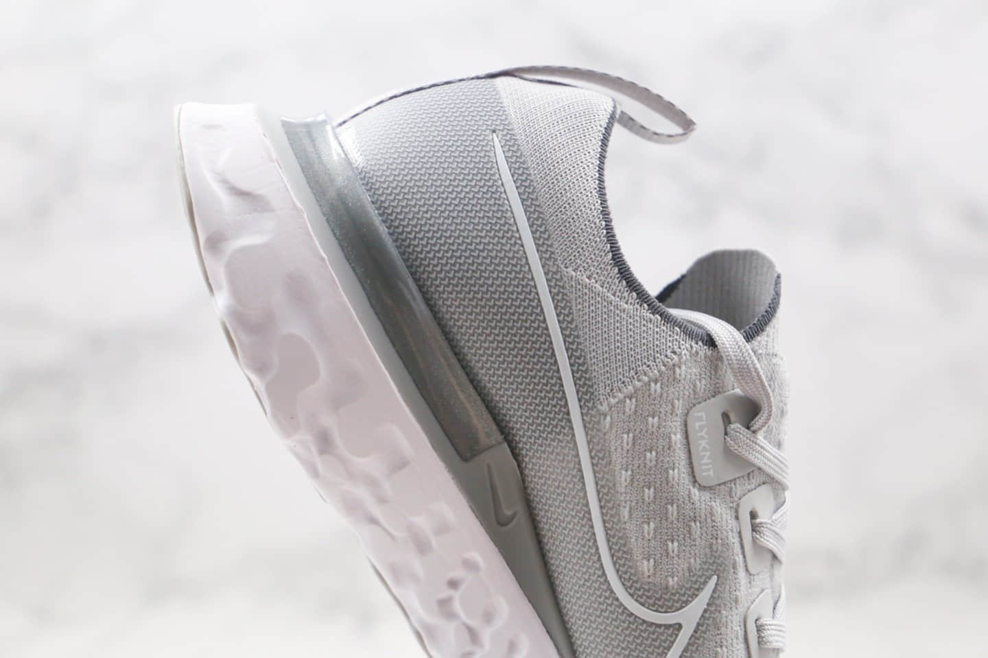 耐克Nike Epic React Flyknit公司级版本瑞亚编织超轻缓震跑步鞋灰色原盒原标 货号：敏感内容4371-006