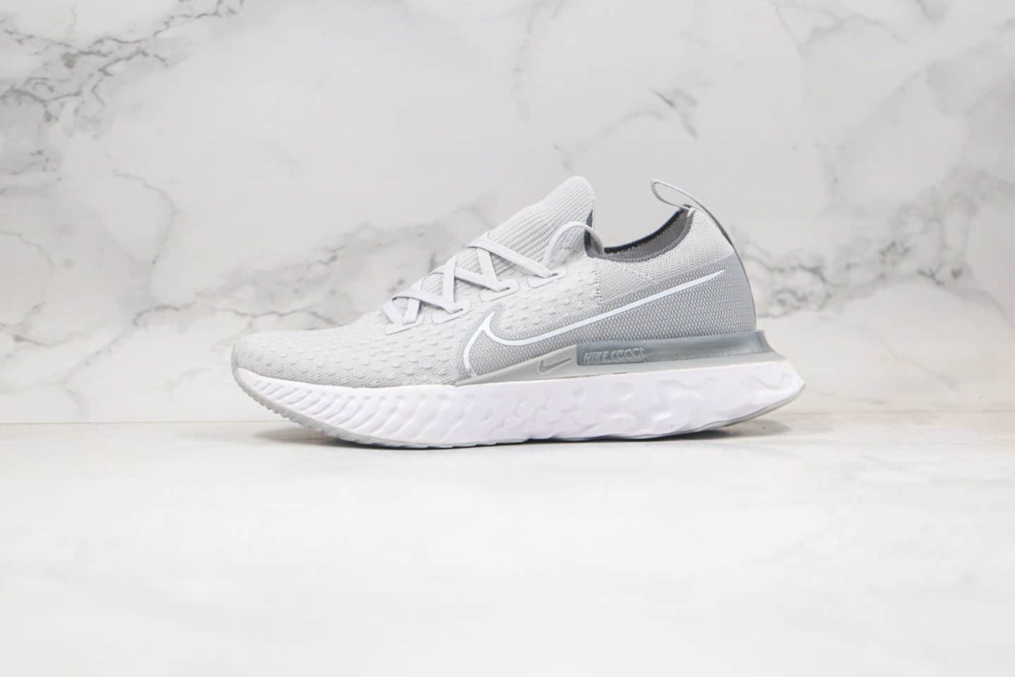 耐克Nike Epic React Flyknit公司级版本瑞亚编织超轻缓震跑步鞋灰色原盒原标 (ID:53412) - 图片1