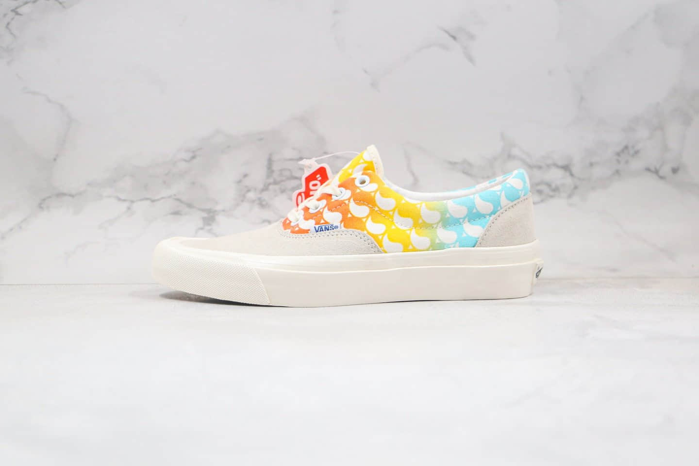 万斯Free & Easy x Vans OG Era LX公司级版本冲敏感内容系列低帮板鞋加州海岸渐变蓝橙色原盒原标
